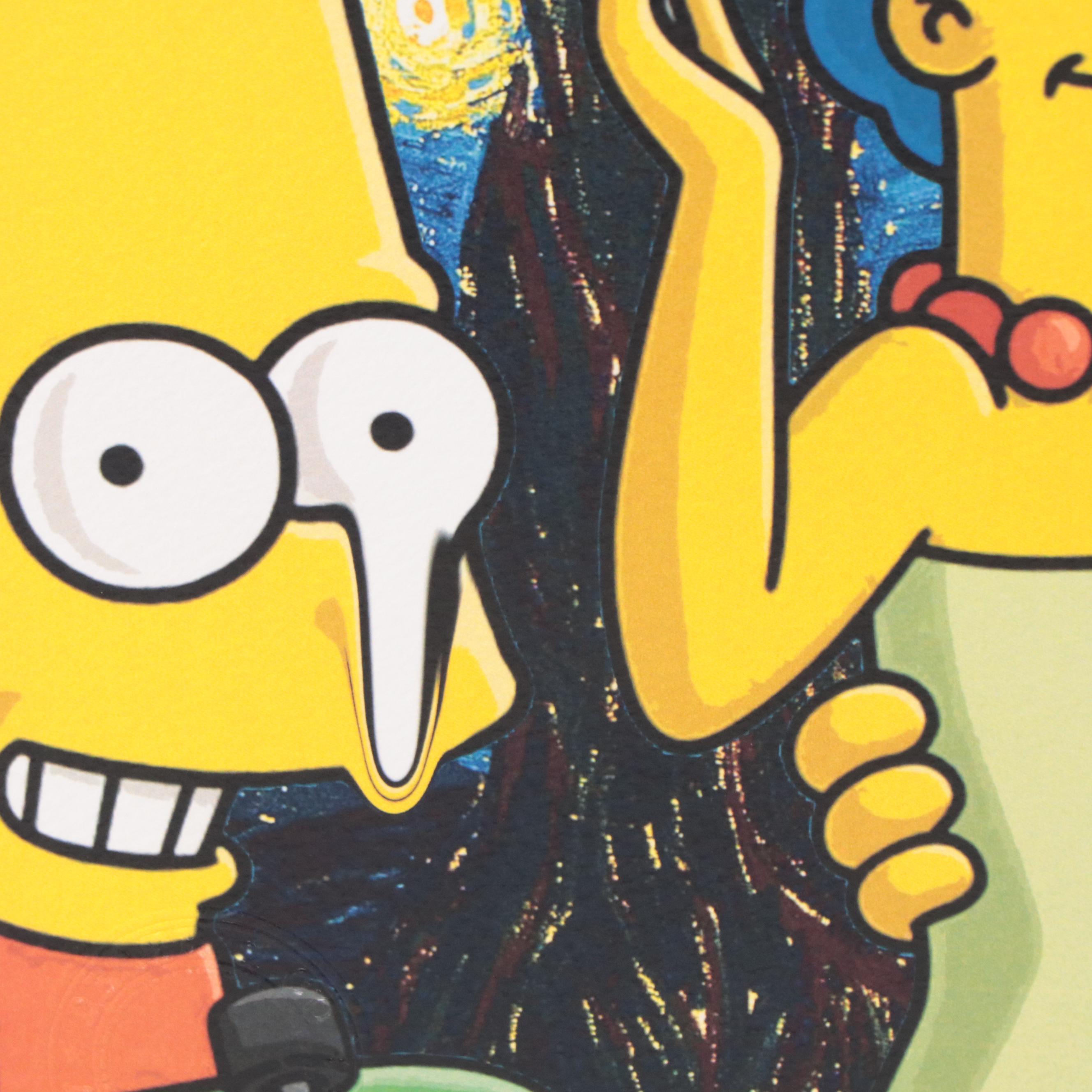 Death NYC Pop Art Graphic Print of Simpsons Starry Night, 2020