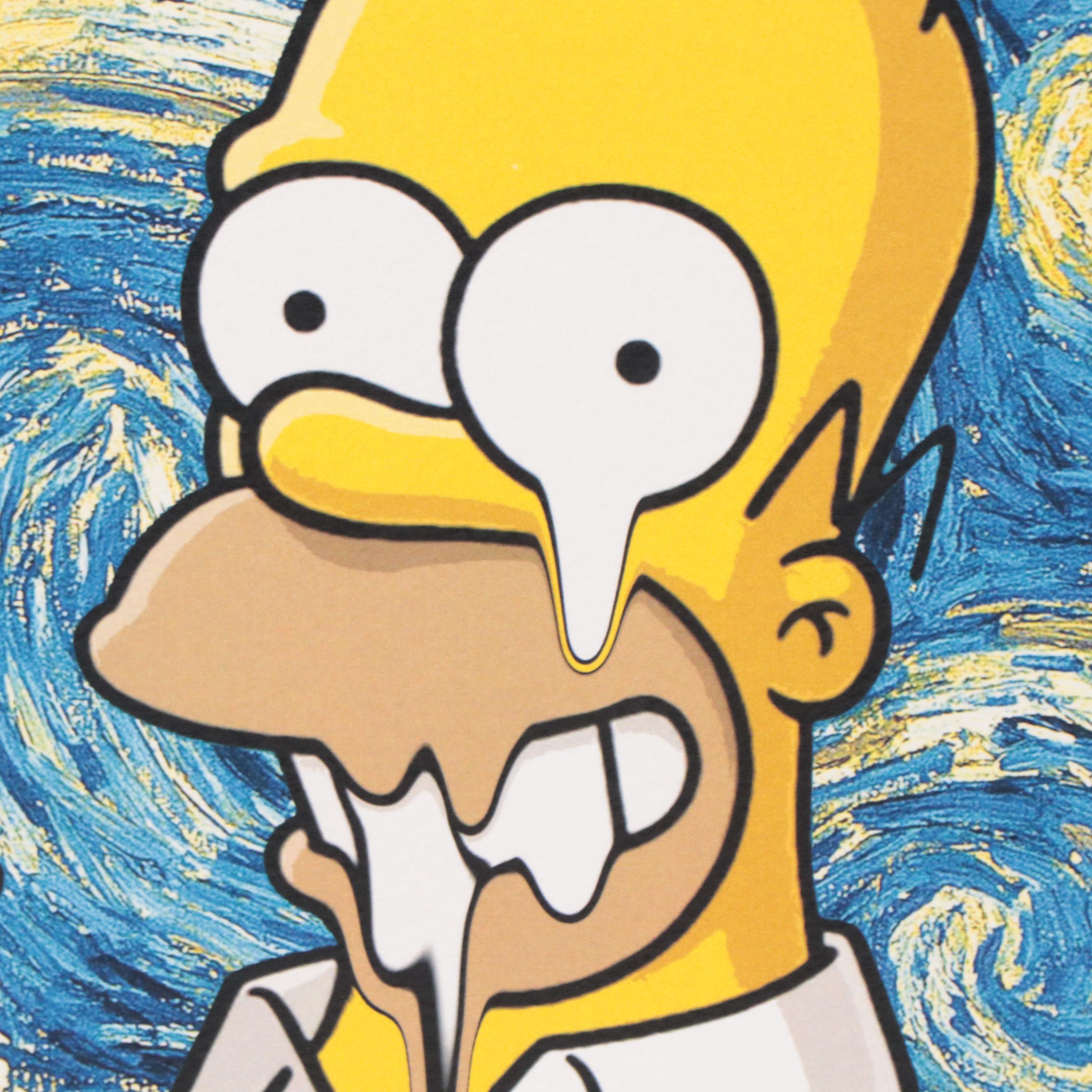 Death NYC Pop Art Graphic Print of Simpsons Starry Night, 2020