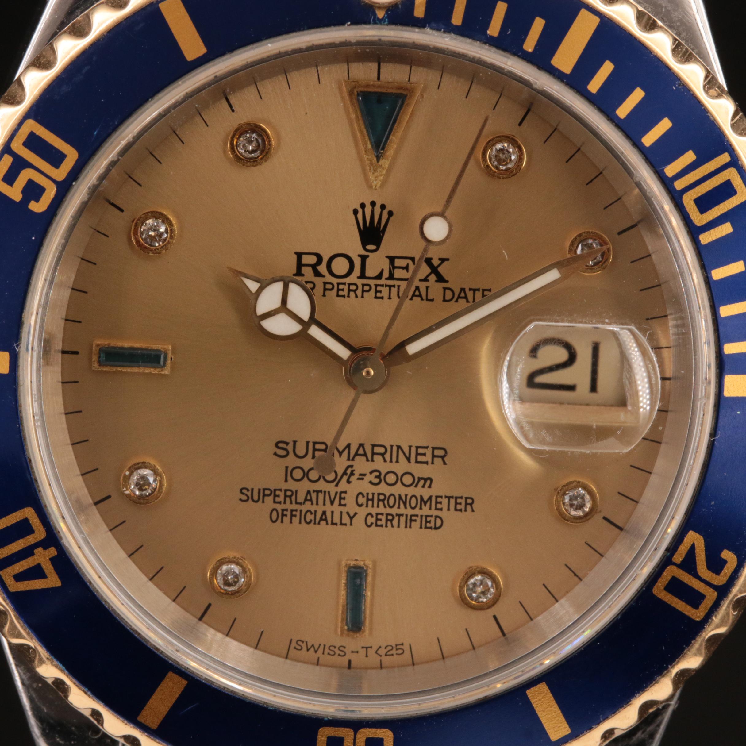 2000 Rolex Submariner Two-Tone Diamond Watch