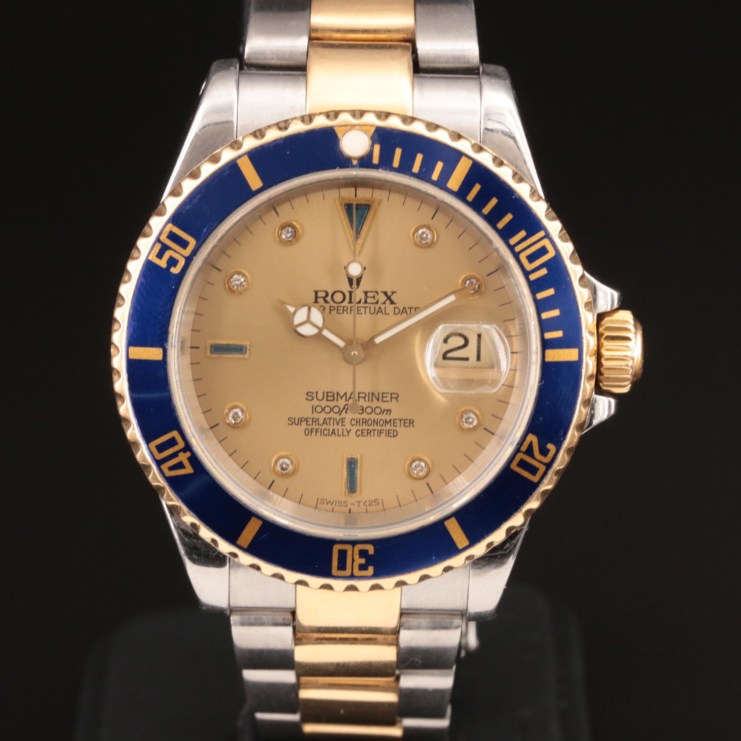 2000 Rolex Submariner Two-Tone Diamond Watch