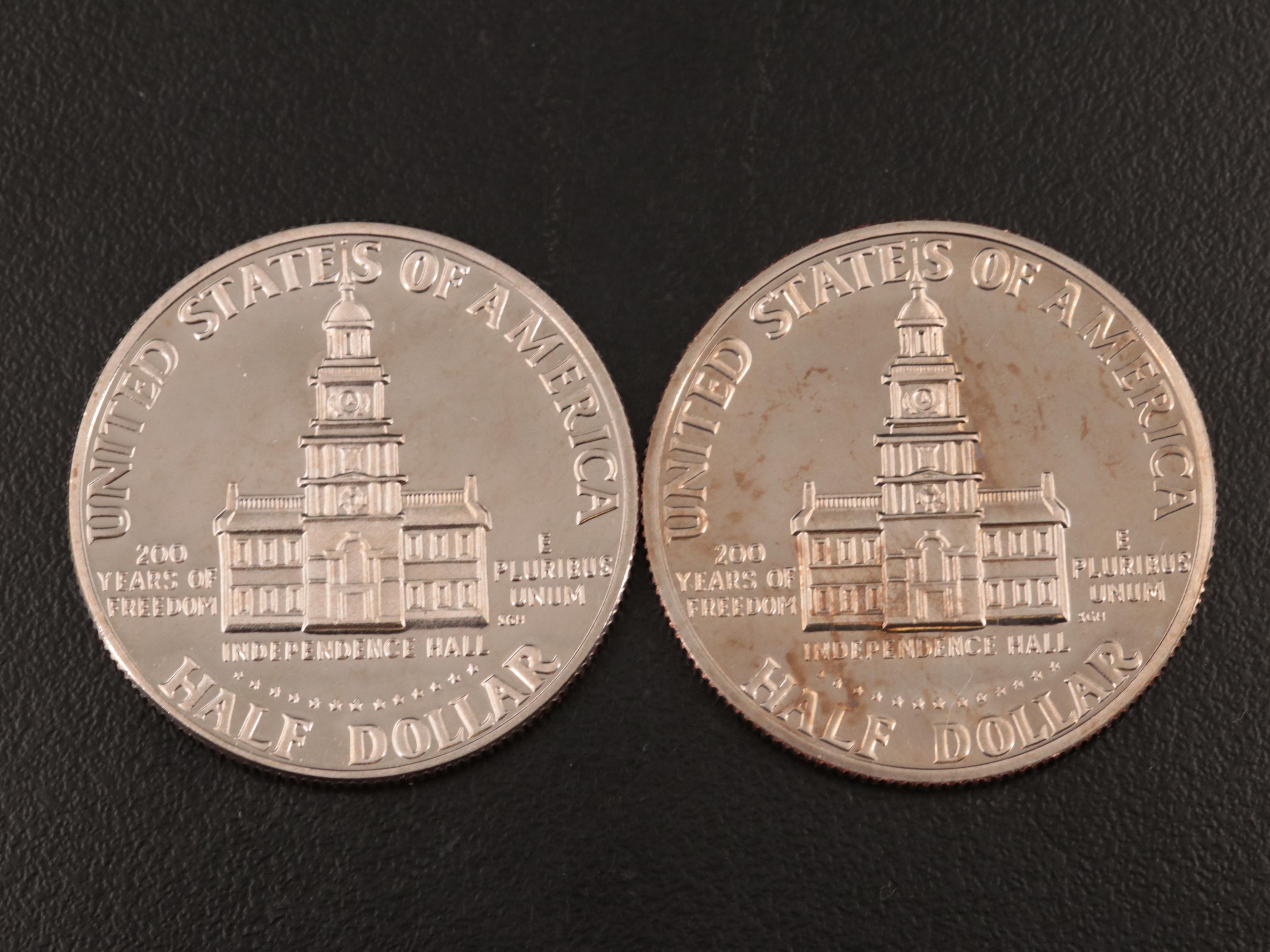 Twenty Proof Bicentennial Kennedy Half Dollars, 1976