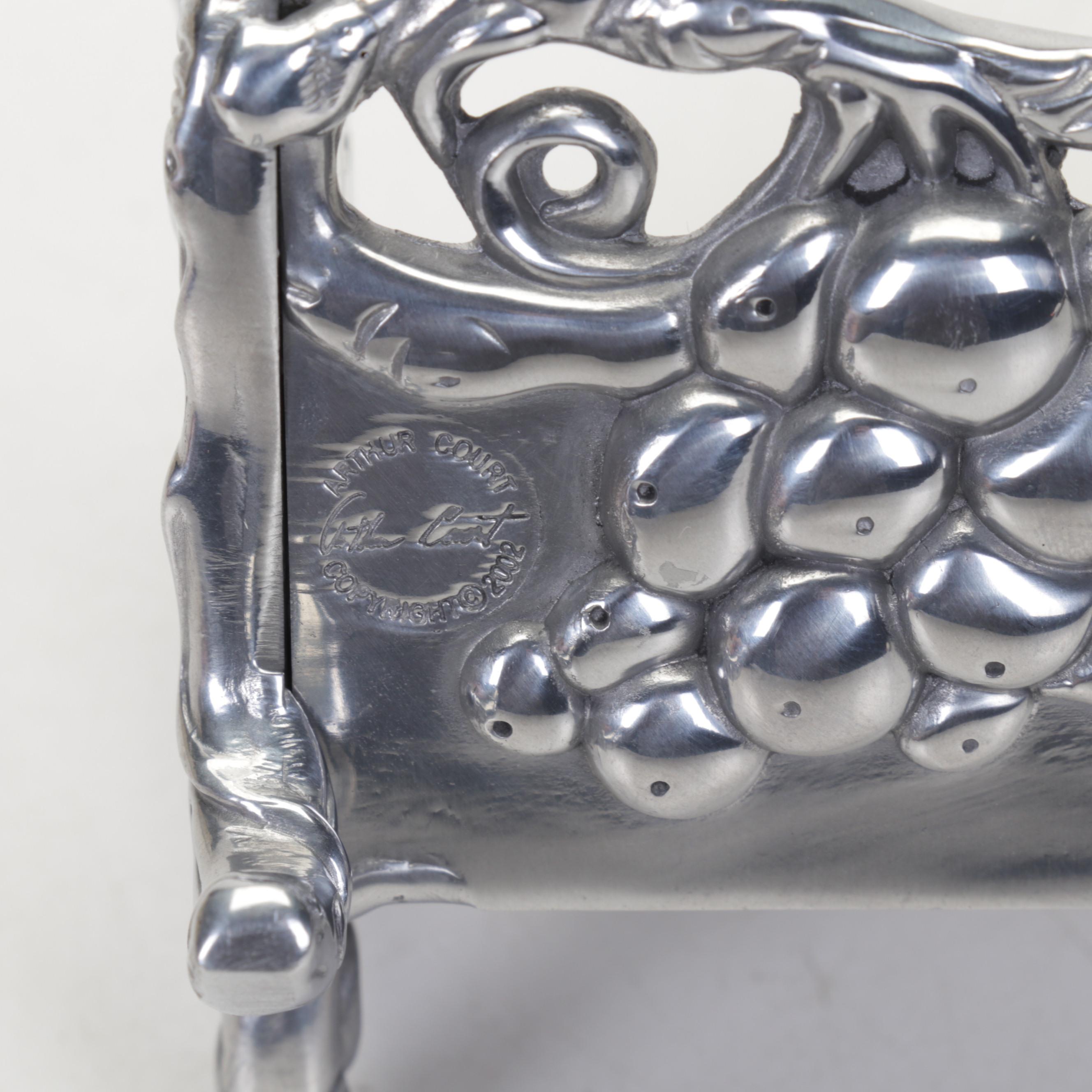 Arthur Court Marble Cheese Set and Cracker Tray with Other Tableware