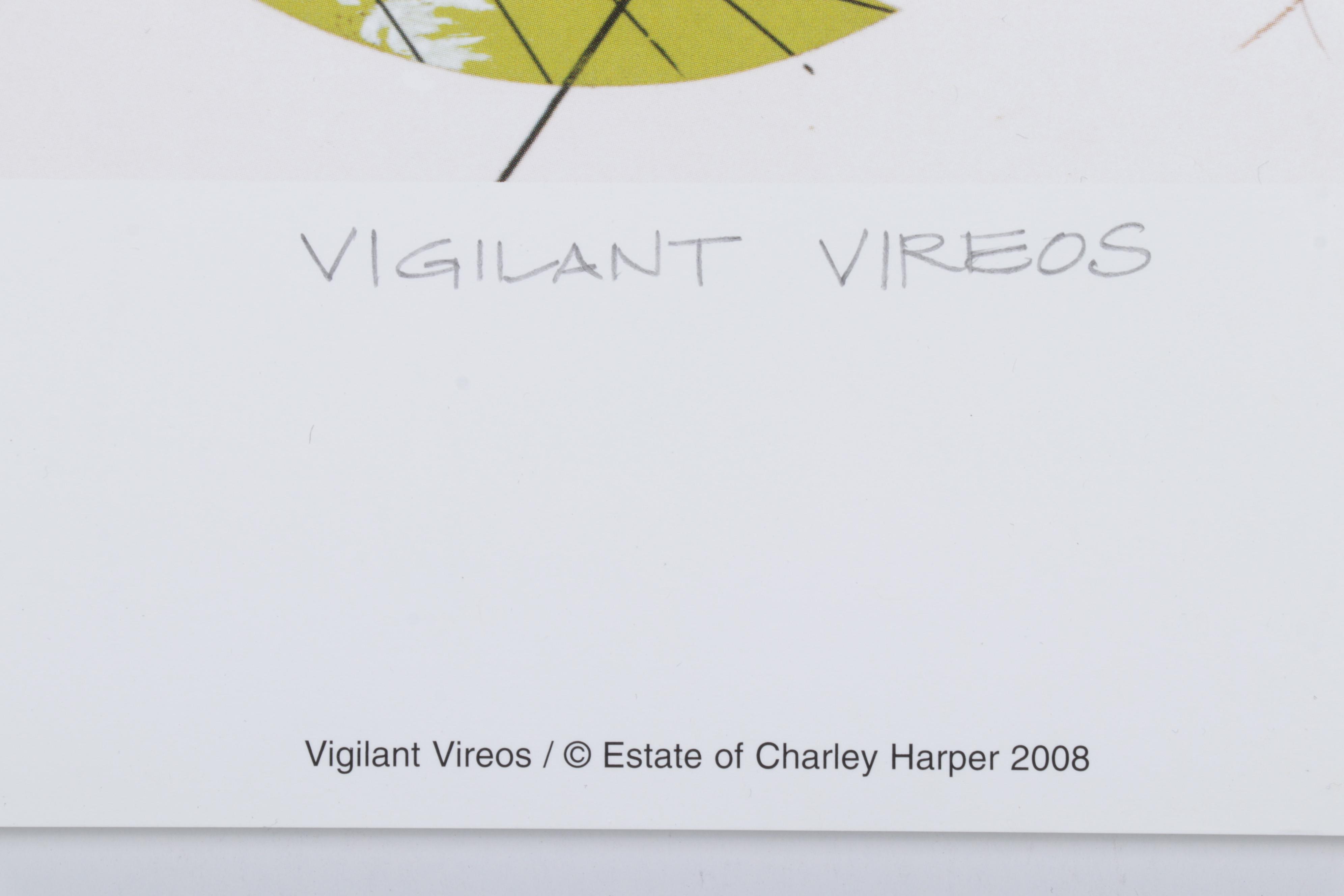 Offset Lithograph After Charley Harper "Vigilant Vireos," Circa 2008