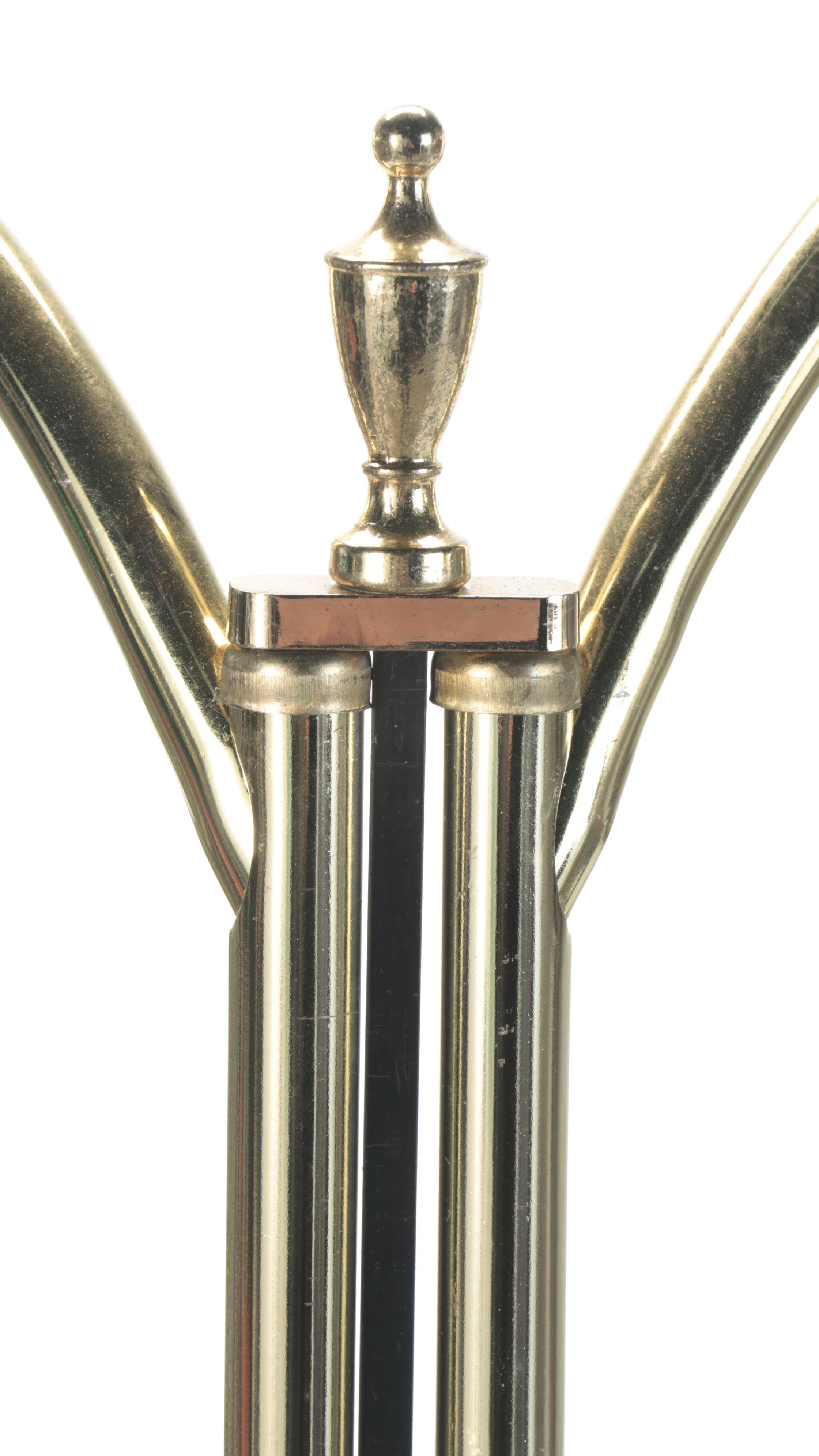 Federal Style Brass Four Panel Glass Front Fire Screen