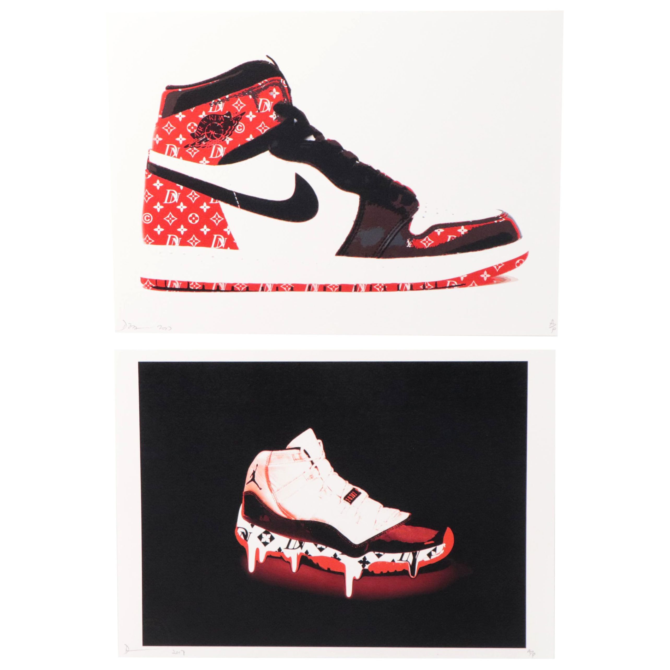 Death NYC Pop Art Graphic Print of Nikes, 21st Century