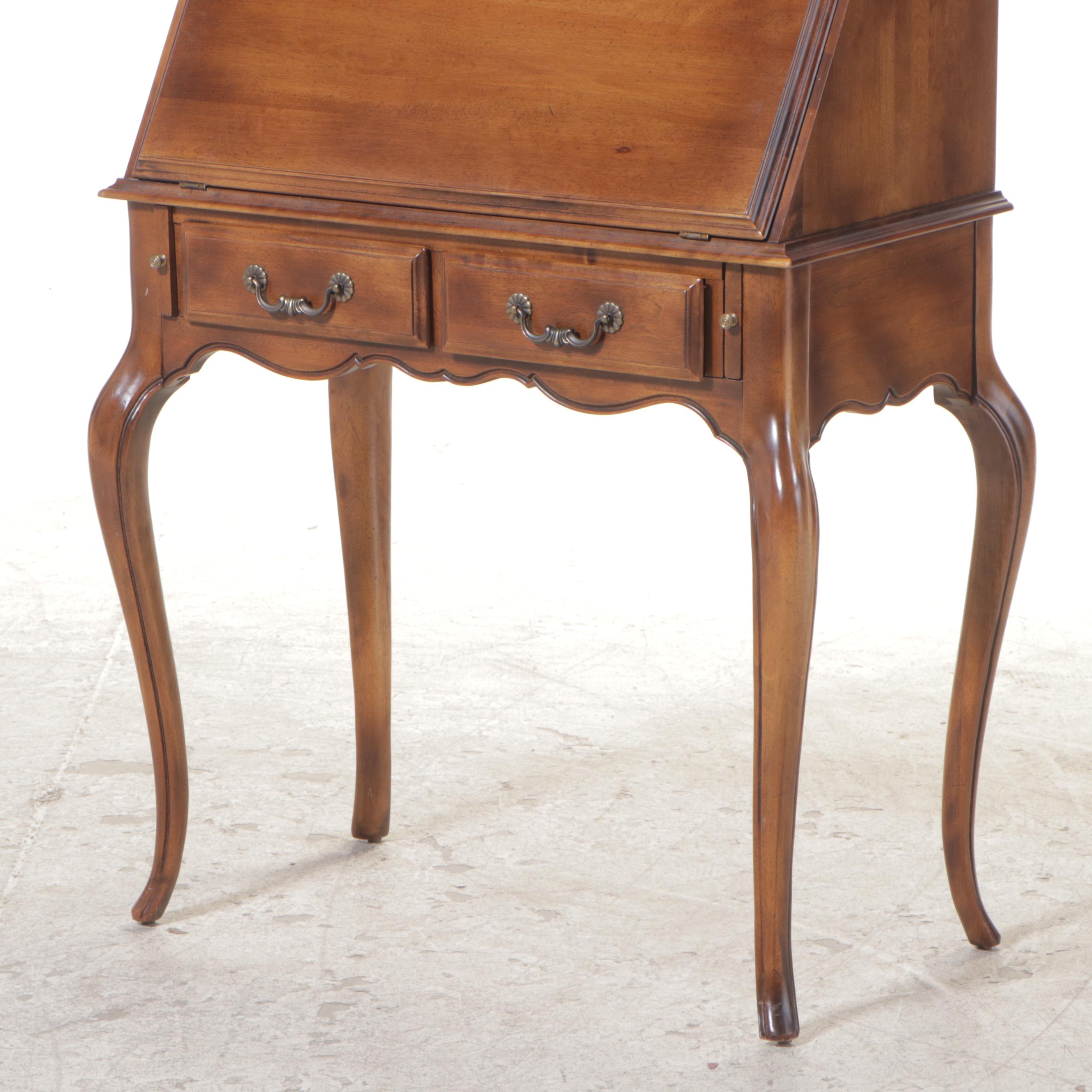 Ethan Allen French Provincial Style Maple Bureau Bookcase, Late 20th Century