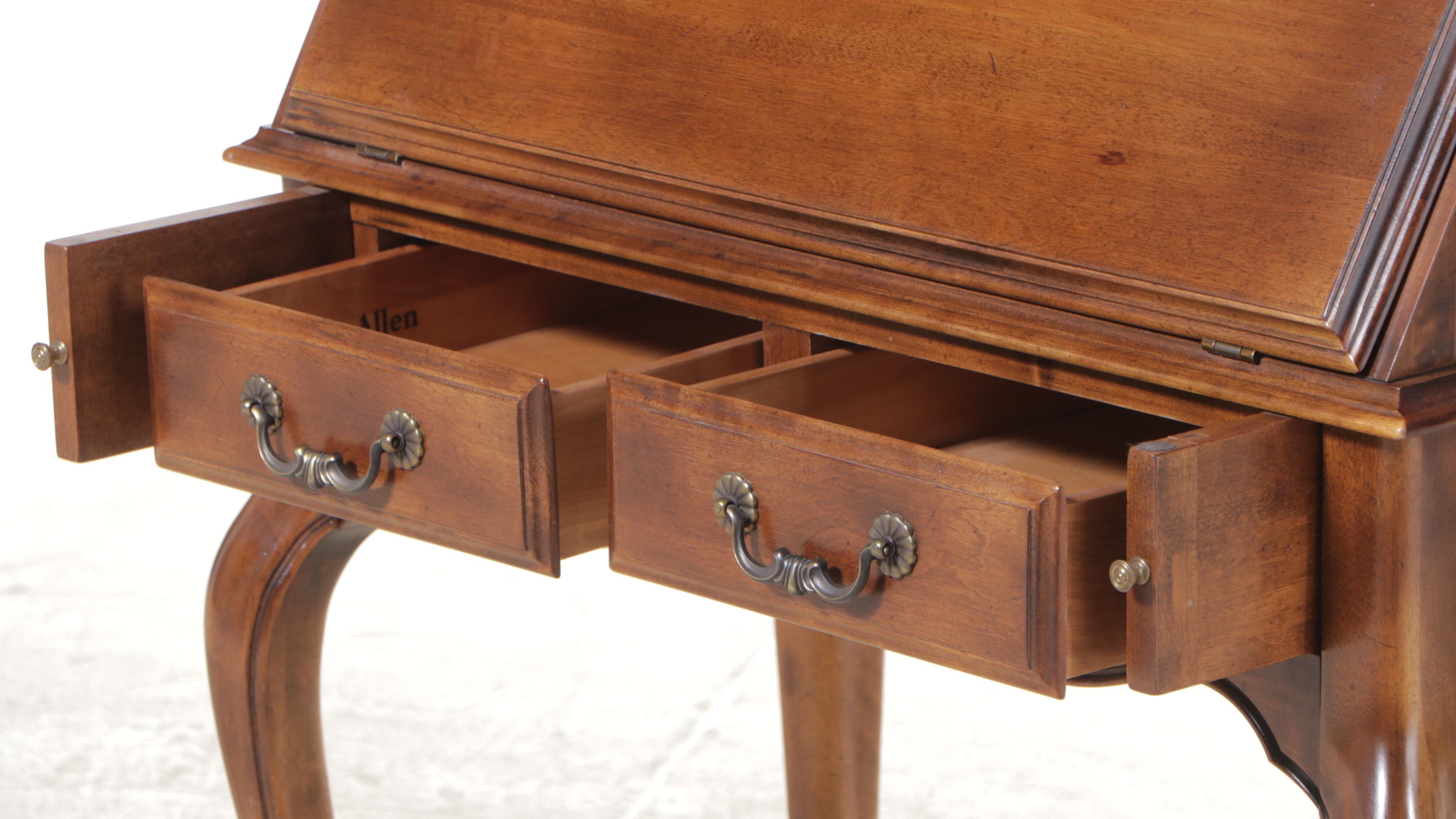 Ethan Allen French Provincial Style Maple Bureau Bookcase, Late 20th Century