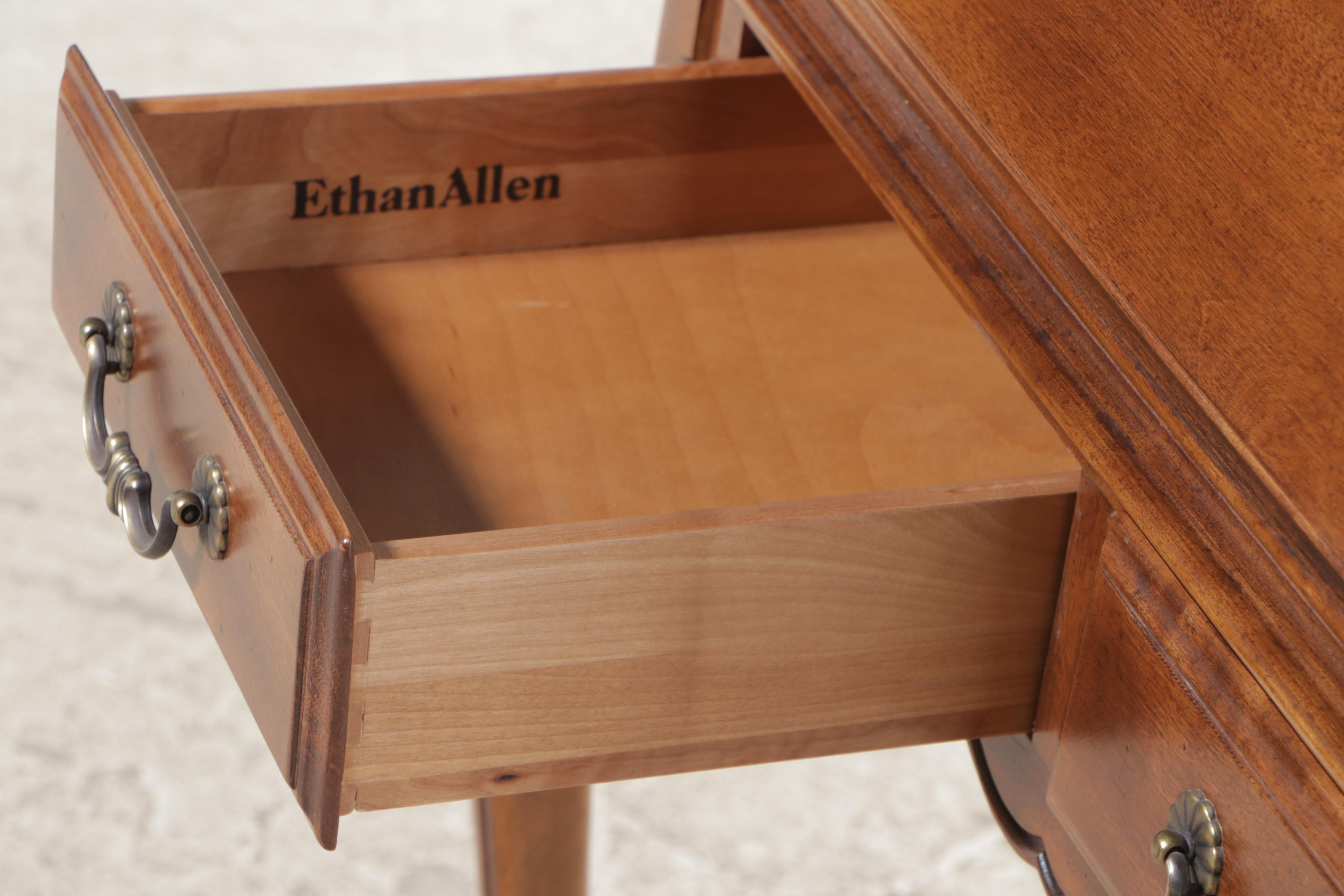 Ethan Allen French Provincial Style Maple Bureau Bookcase, Late 20th Century