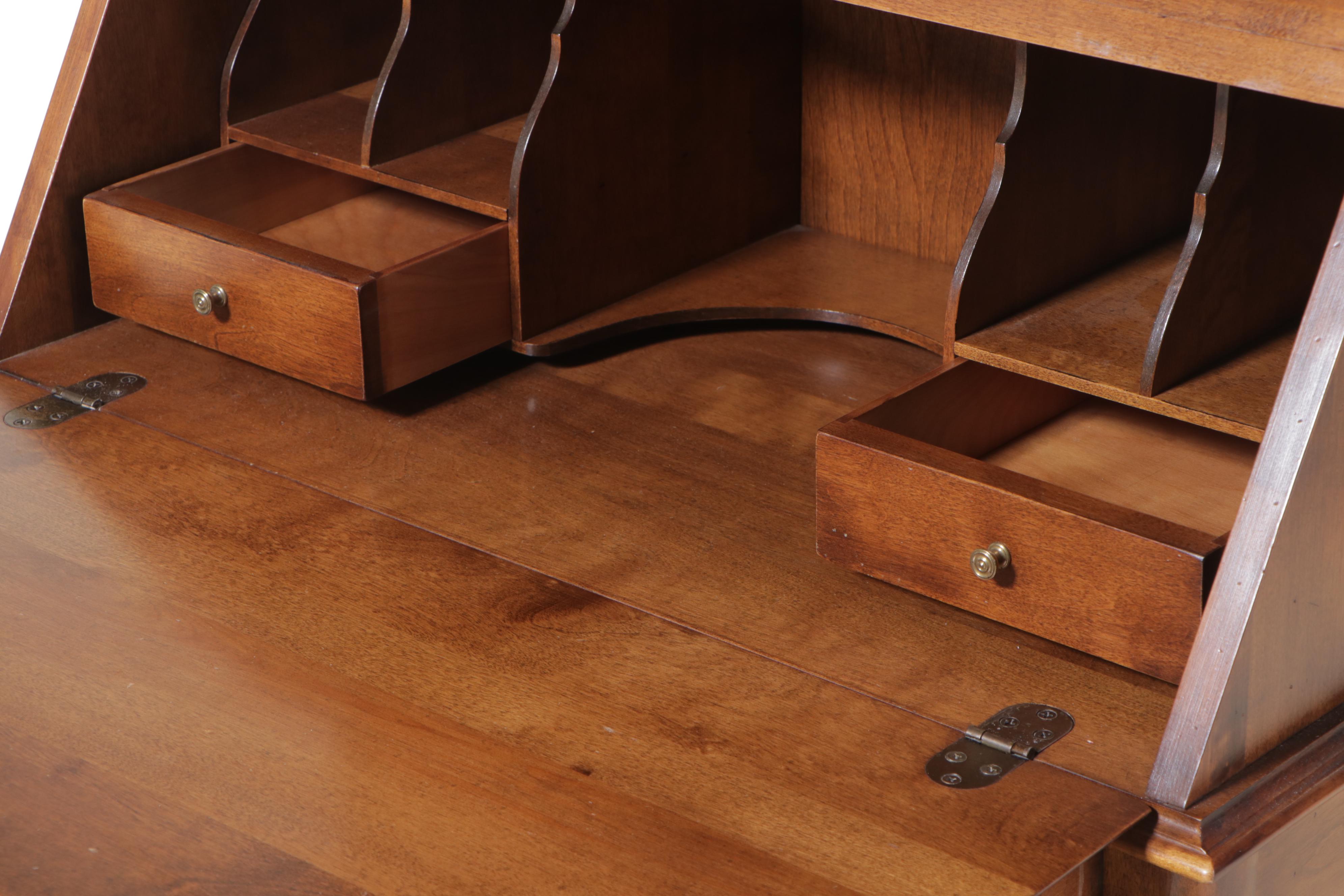 Ethan Allen French Provincial Style Maple Bureau Bookcase, Late 20th Century