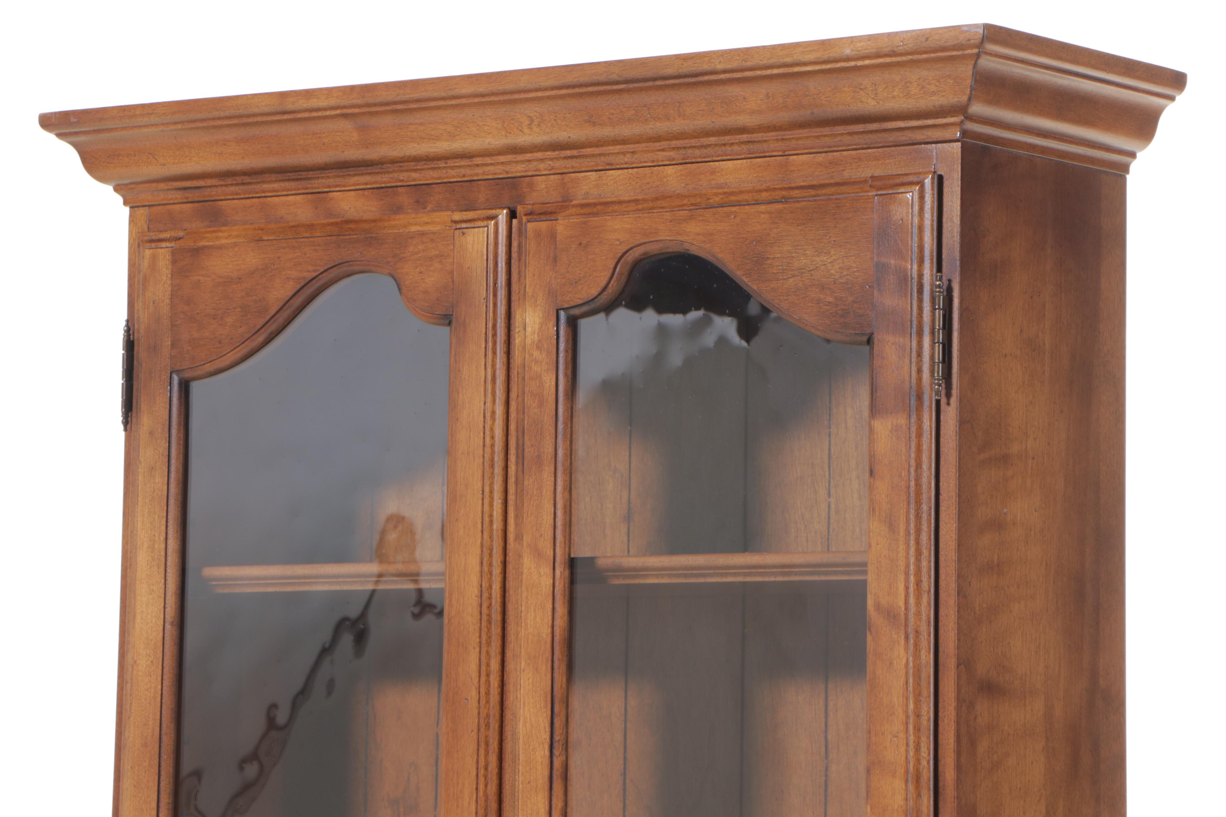 Ethan Allen French Provincial Style Maple Bureau Bookcase, Late 20th Century