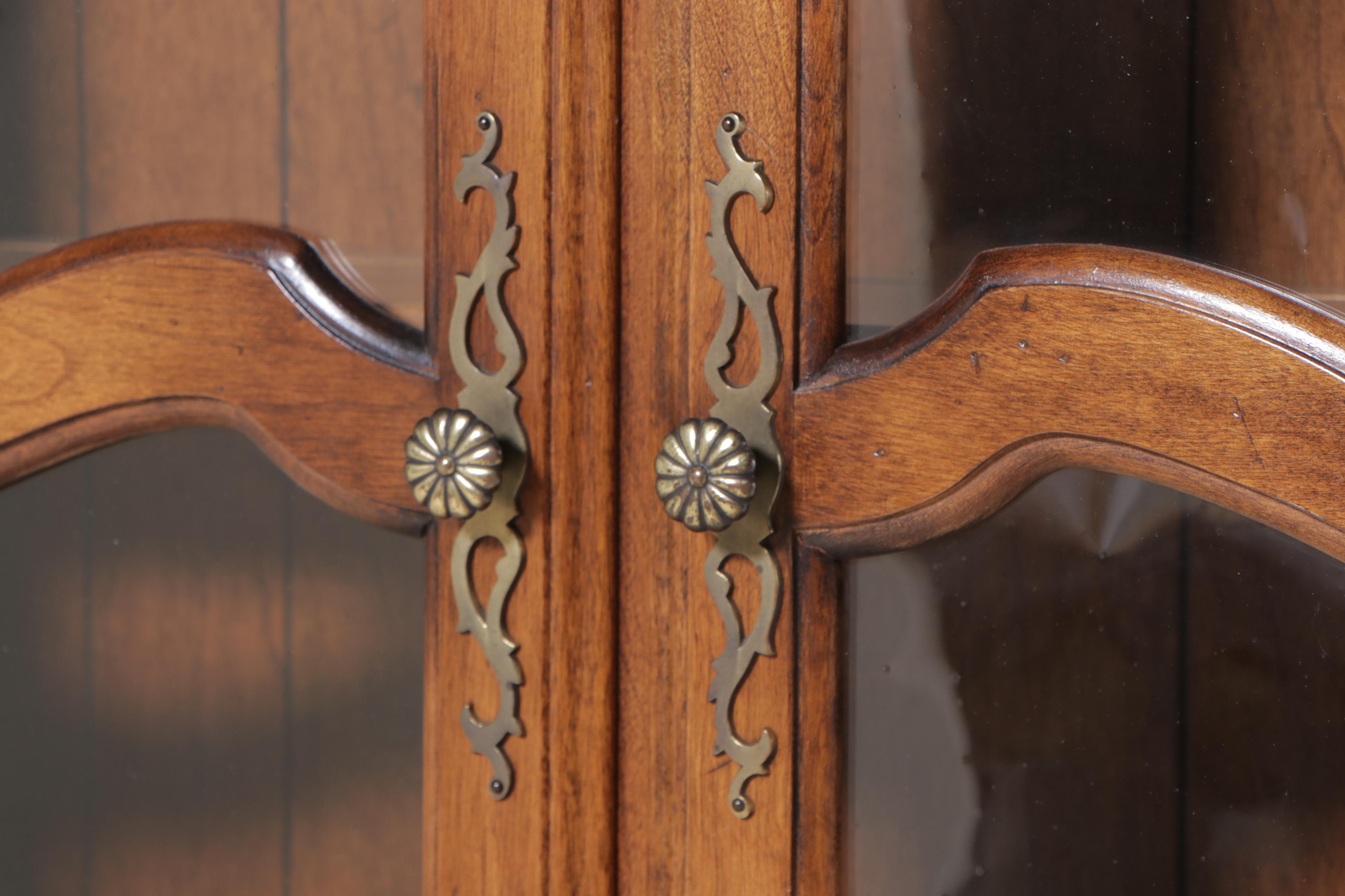 Ethan Allen French Provincial Style Maple Bureau Bookcase, Late 20th Century