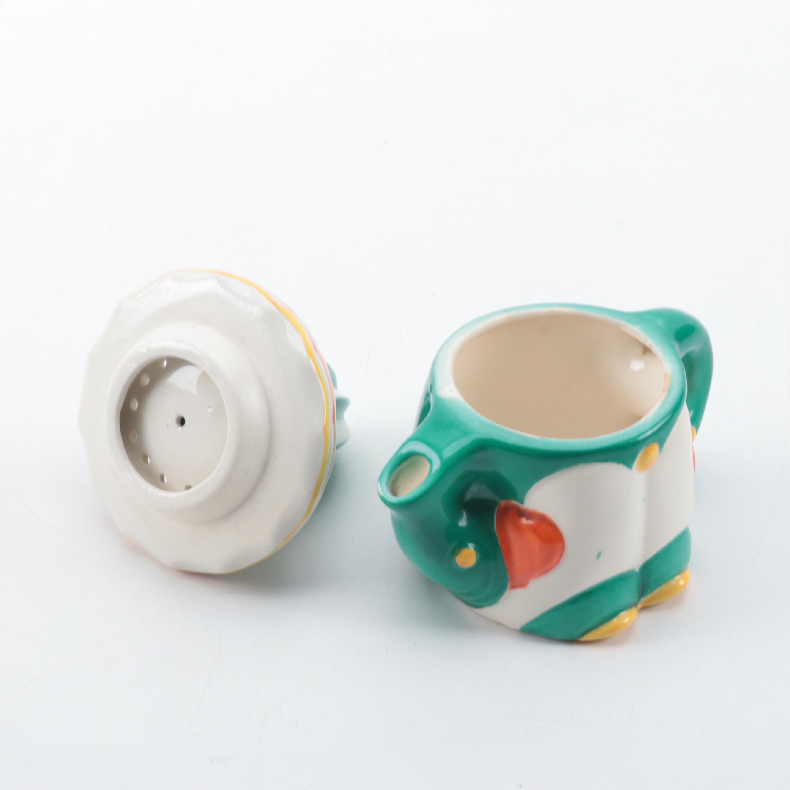 Moriyama Mori-Machi Japanese Clown Shaped Ceramic Juicer, Mid-20th Century