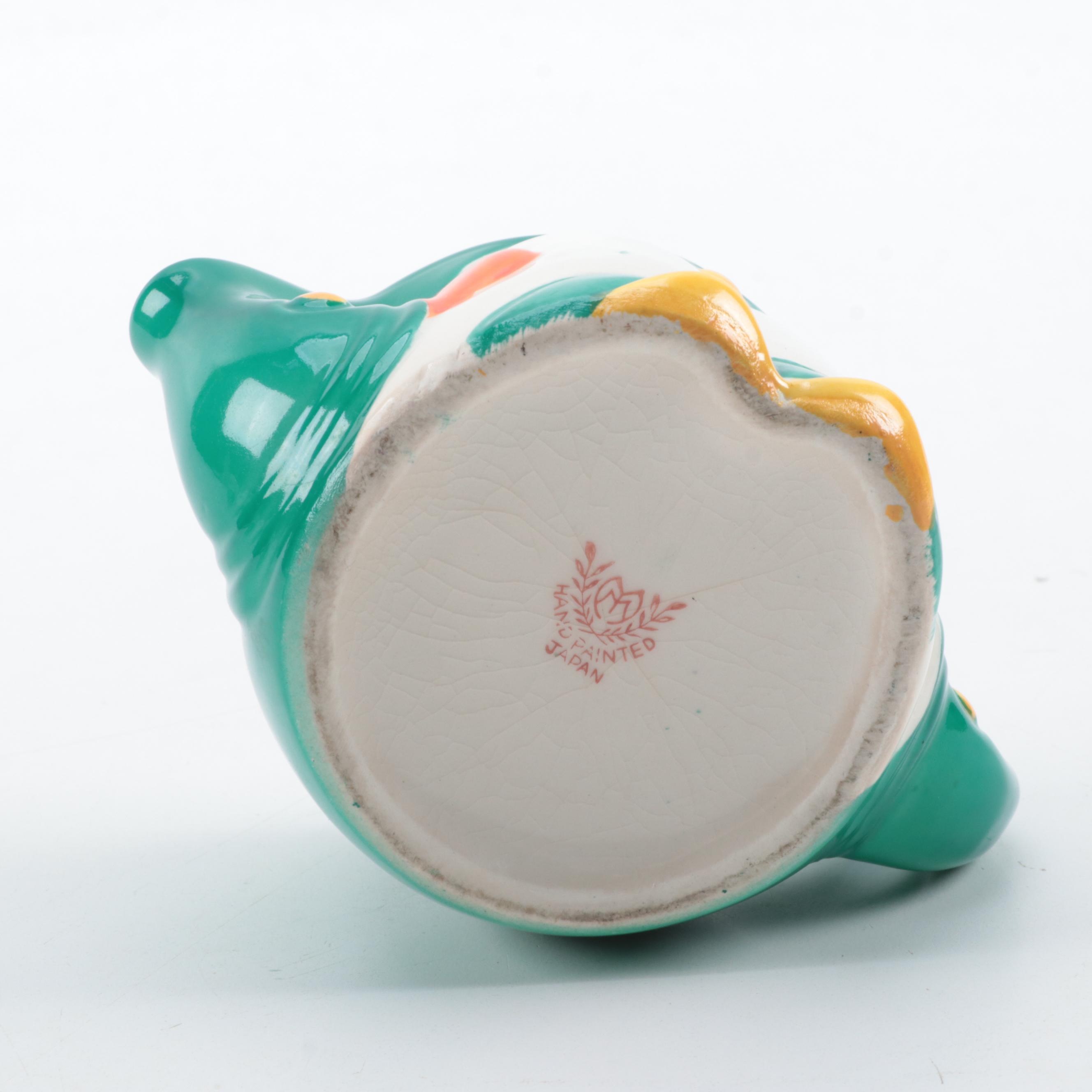 Moriyama Mori-Machi Japanese Clown Shaped Ceramic Juicer, Mid-20th Century