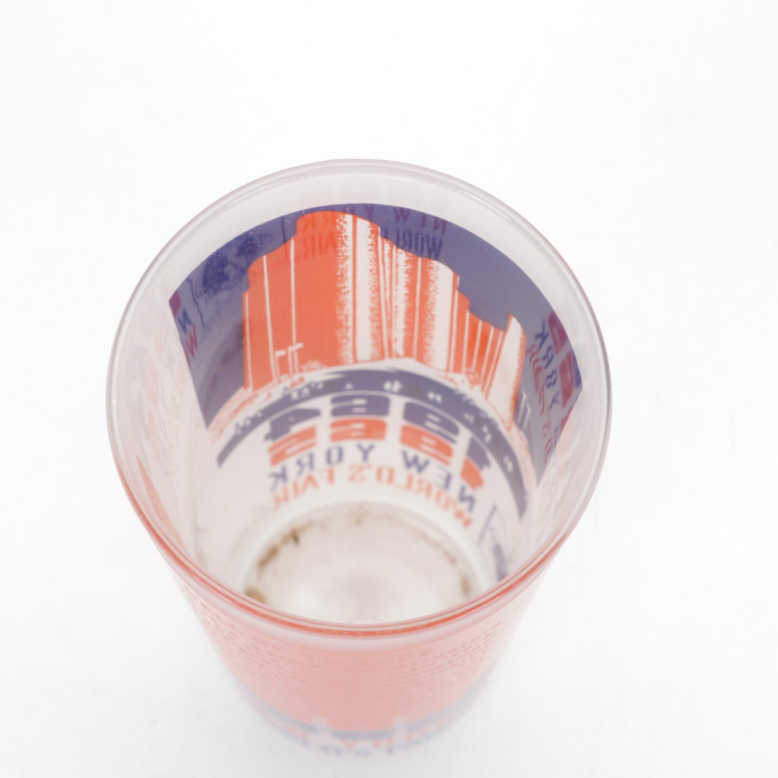 1964-65 New York World's Fair Tumblers with Mid Century Modern Barware