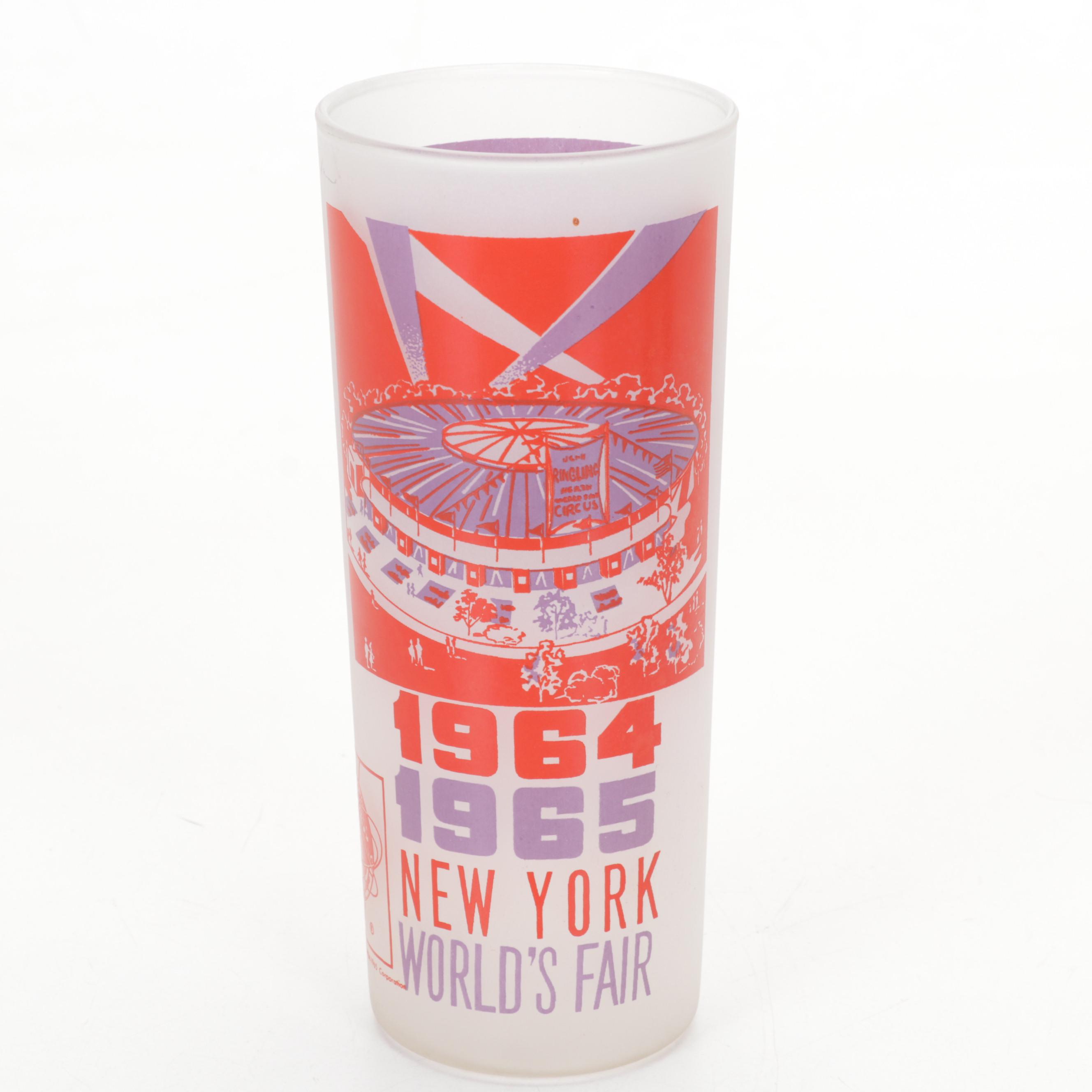 1964-65 New York World's Fair Tumblers with Mid Century Modern Barware