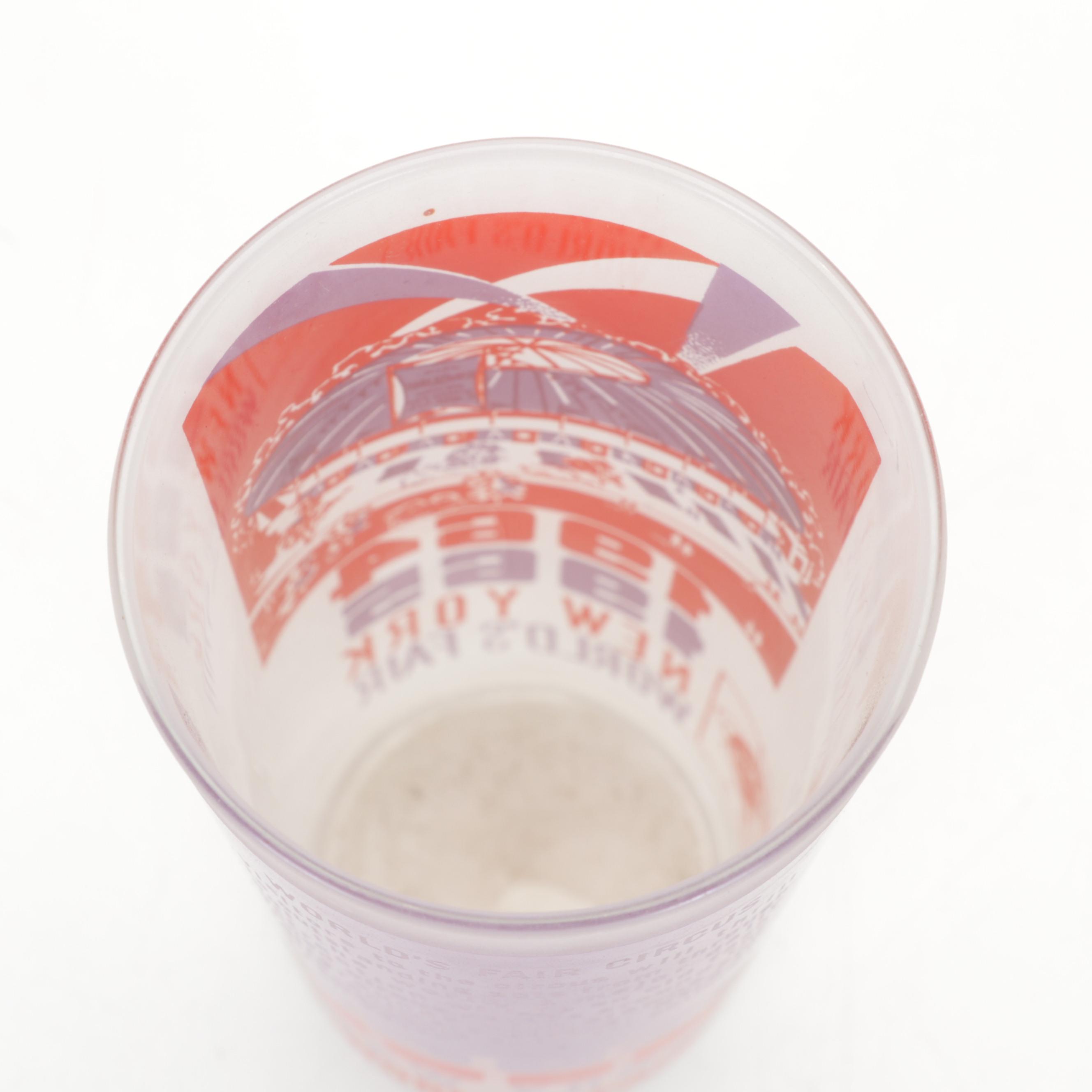 1964-65 New York World's Fair Tumblers with Mid Century Modern Barware