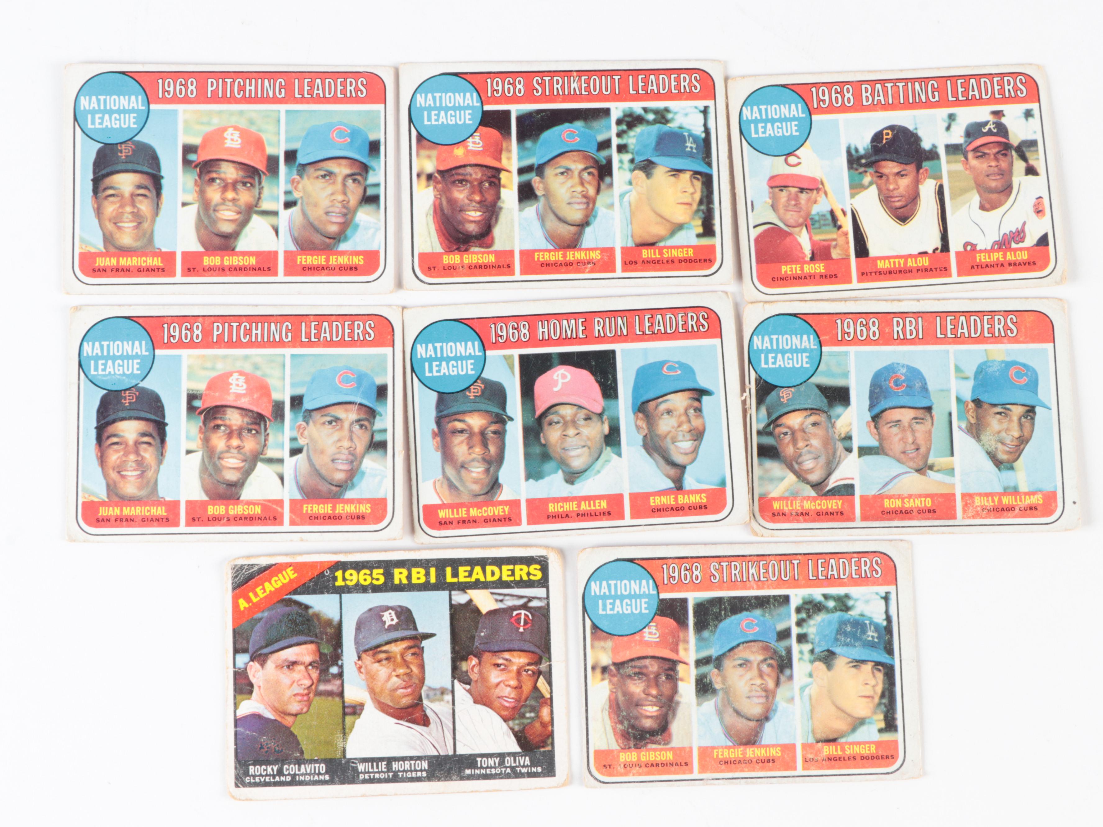 Topps Baseball Cards with Mays, Clemente, Gibson, Rose and More, 1950s–1960s