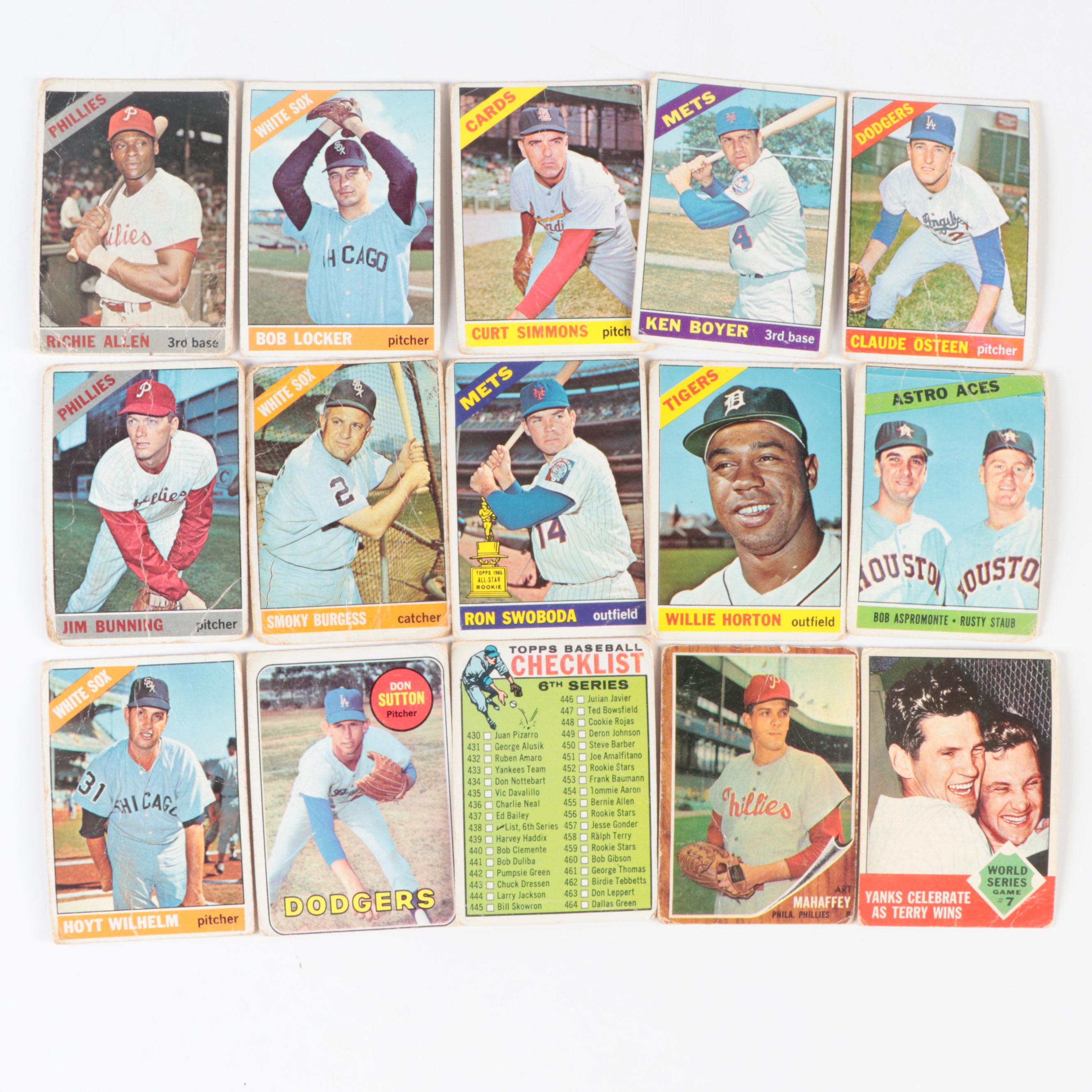 Topps Baseball Cards with Mays, Clemente, Gibson, Rose and More, 1950s–1960s