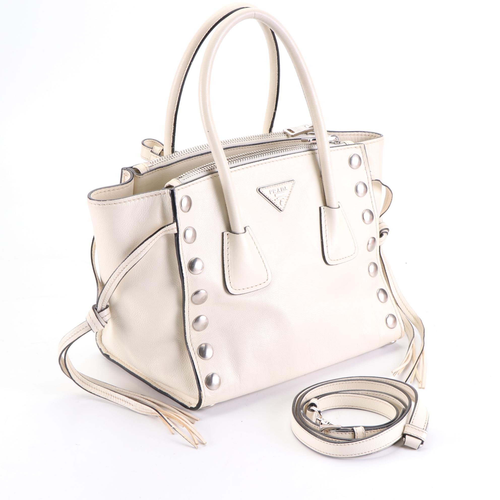 Prada City Sport Tote Bag in Studded Leather