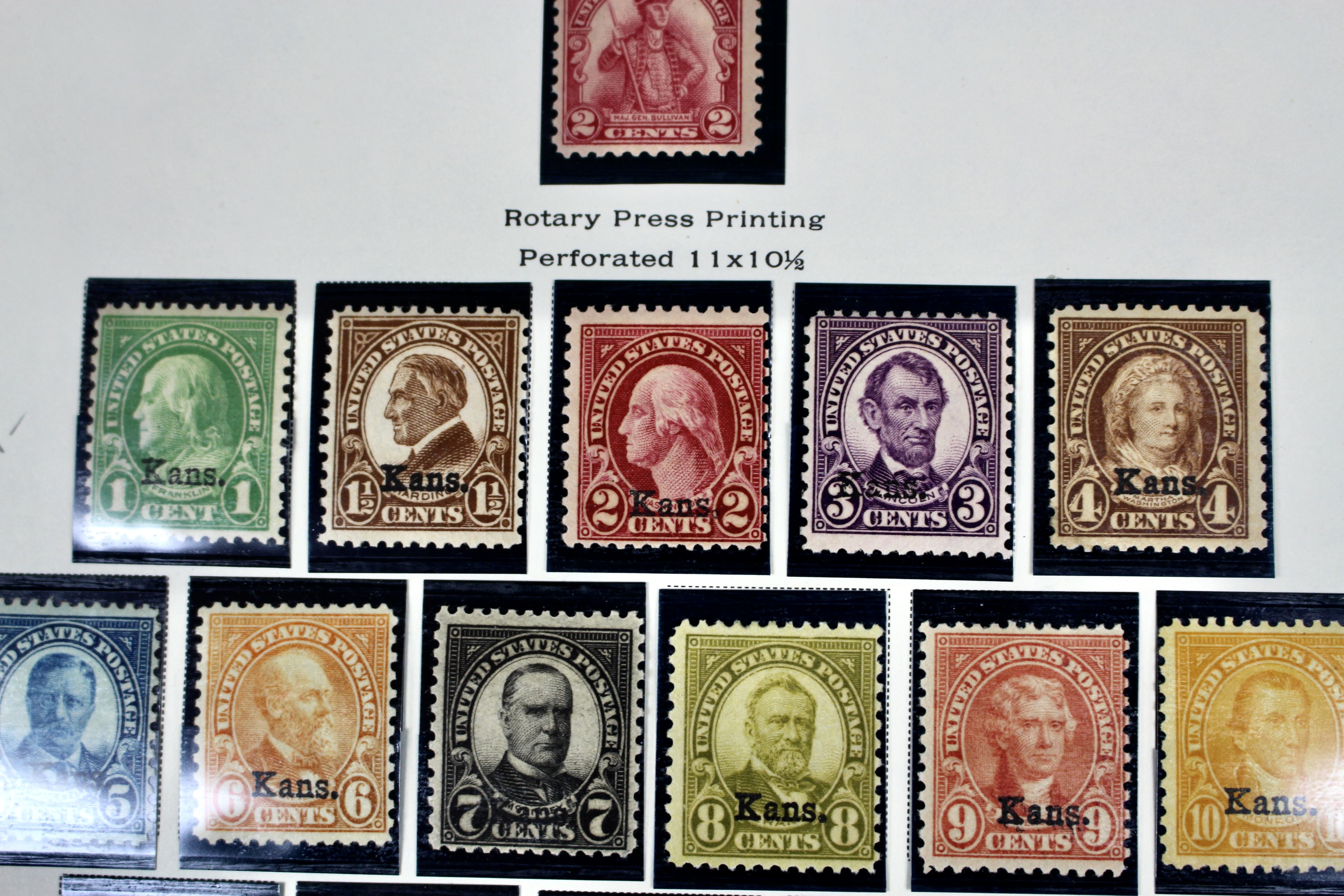 Mint Condition 1929 Kansas and Nebraska Overprint Postage Stamps