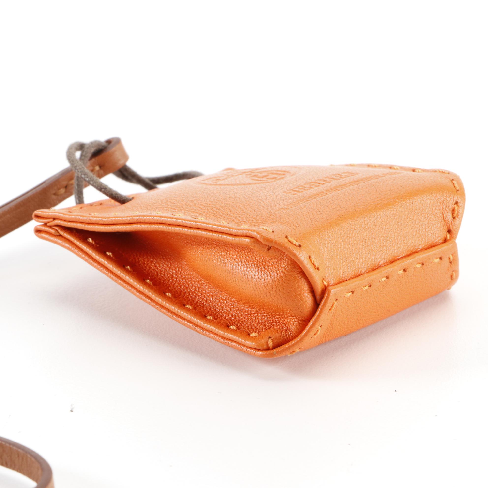 Hermès Leather Bag Charm with Box