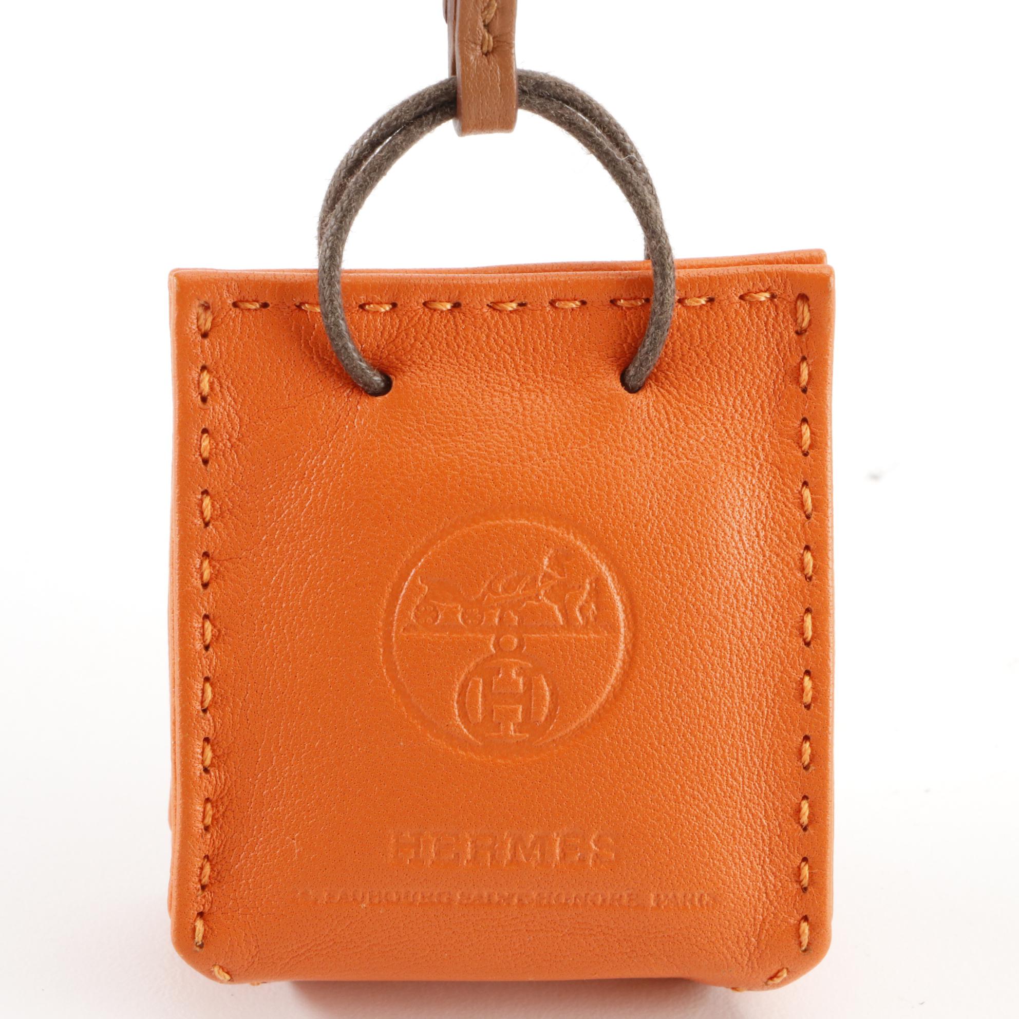 Hermès Leather Bag Charm with Box