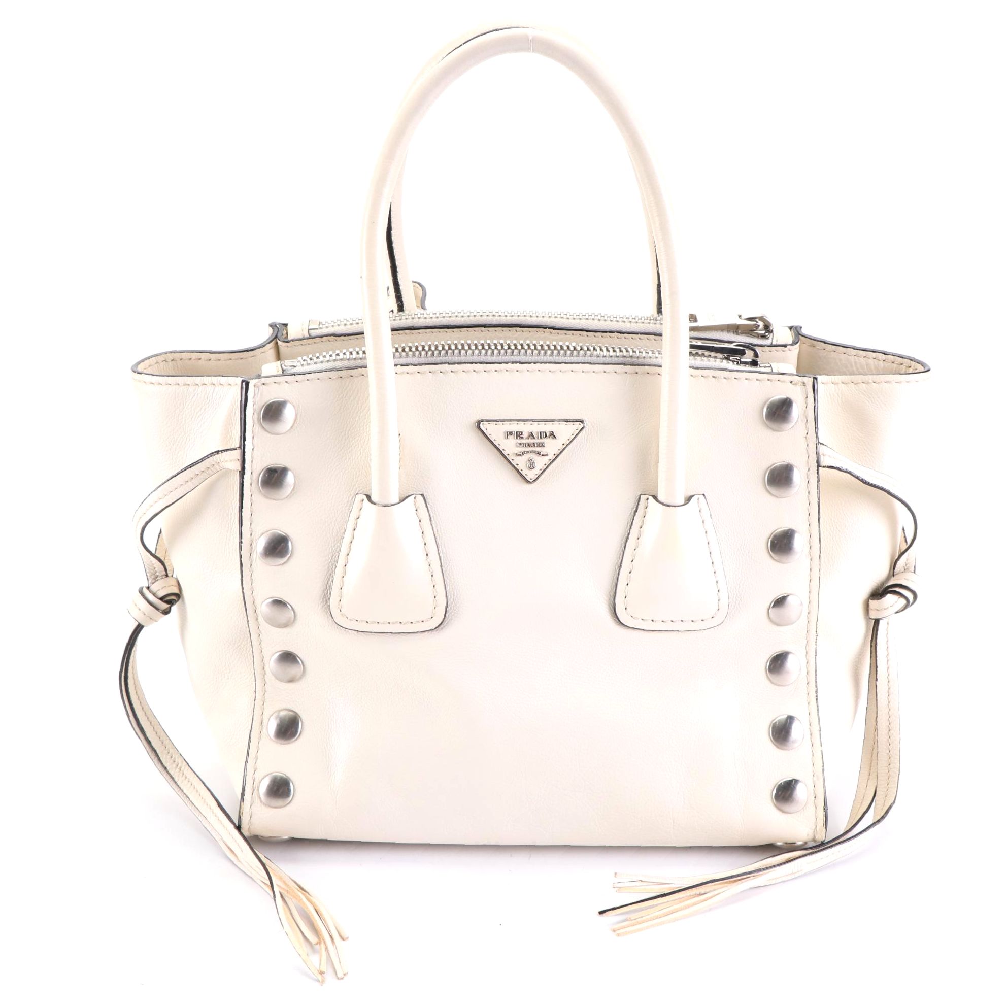 Prada City Sport Tote Bag in Studded Leather