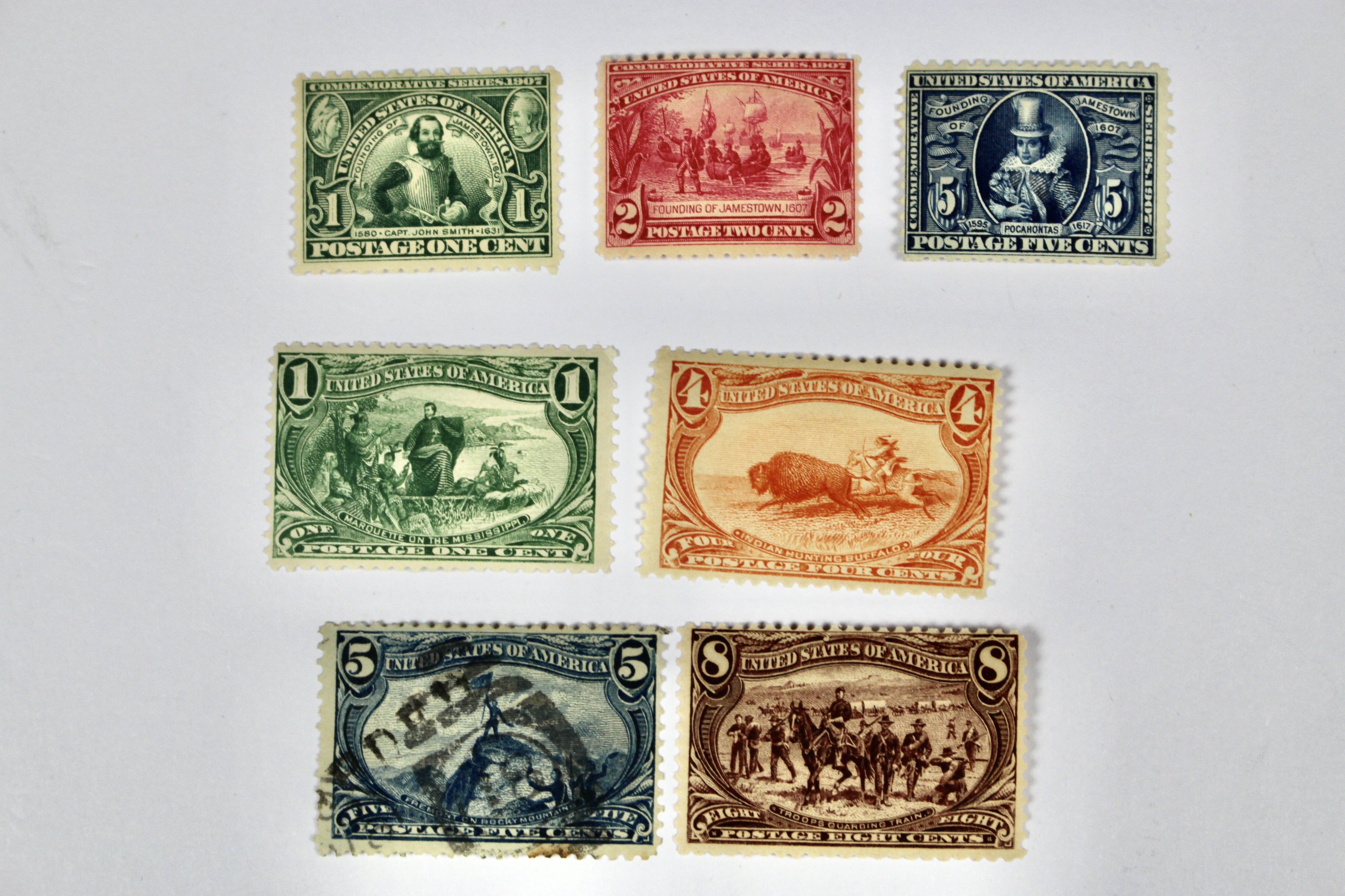 Trans-Mississippi and Jamestown Exposition Postage Stamps