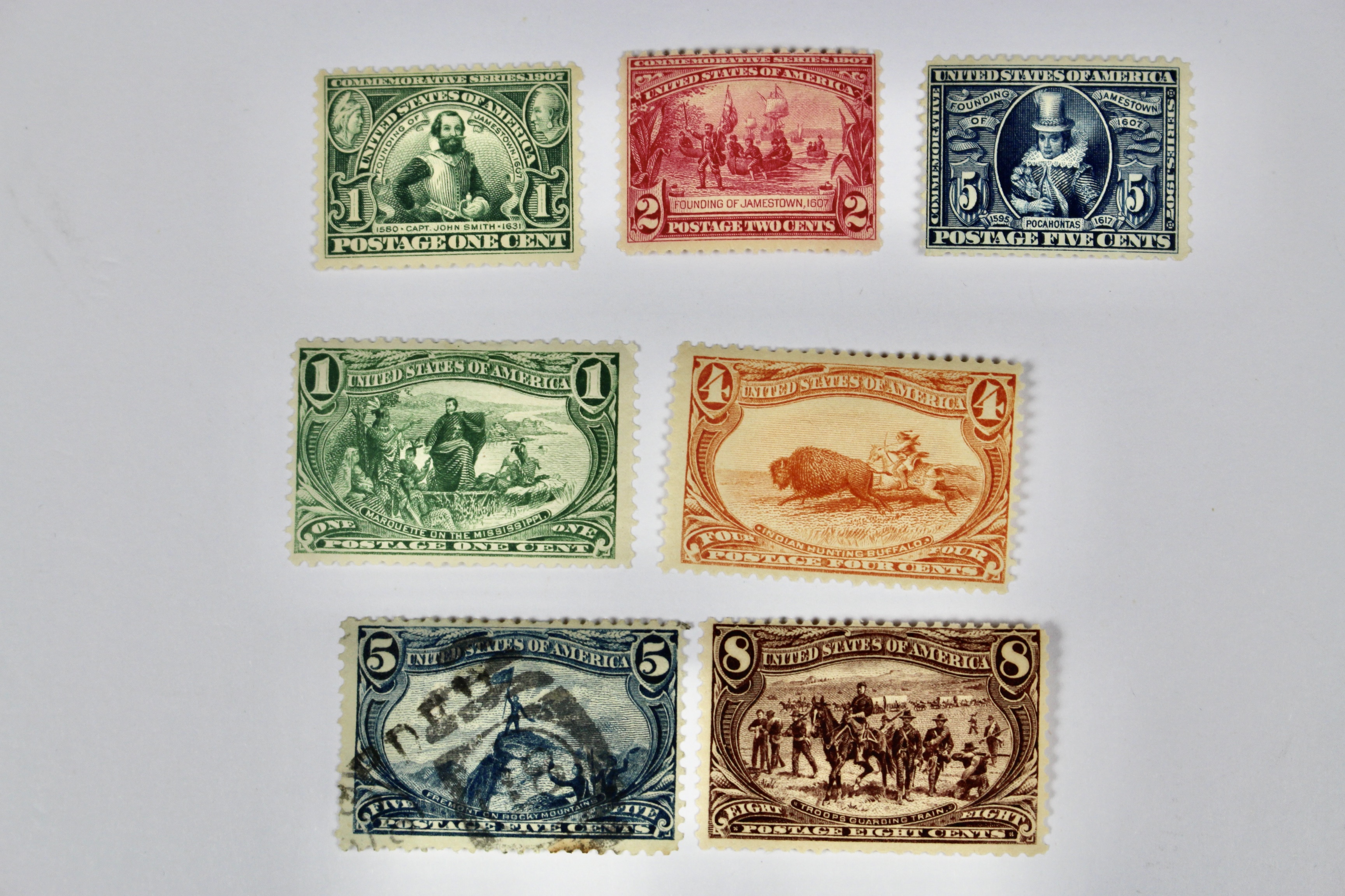 Trans-Mississippi and Jamestown Exposition Postage Stamps