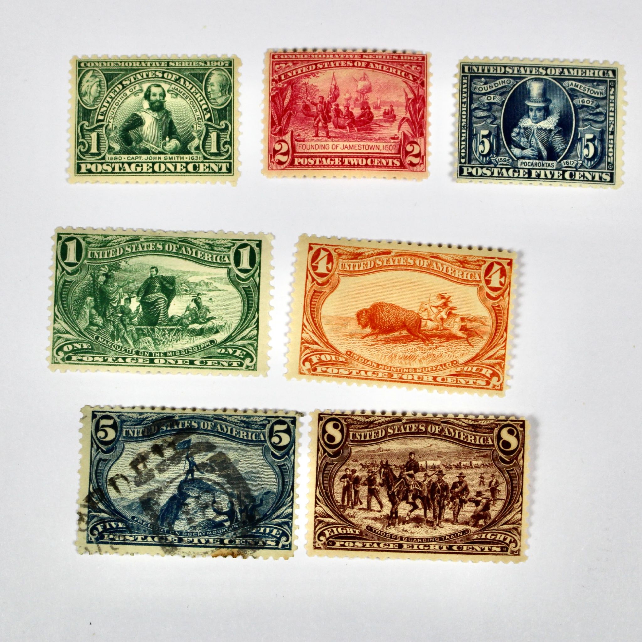 Trans-Mississippi and Jamestown Exposition Postage Stamps