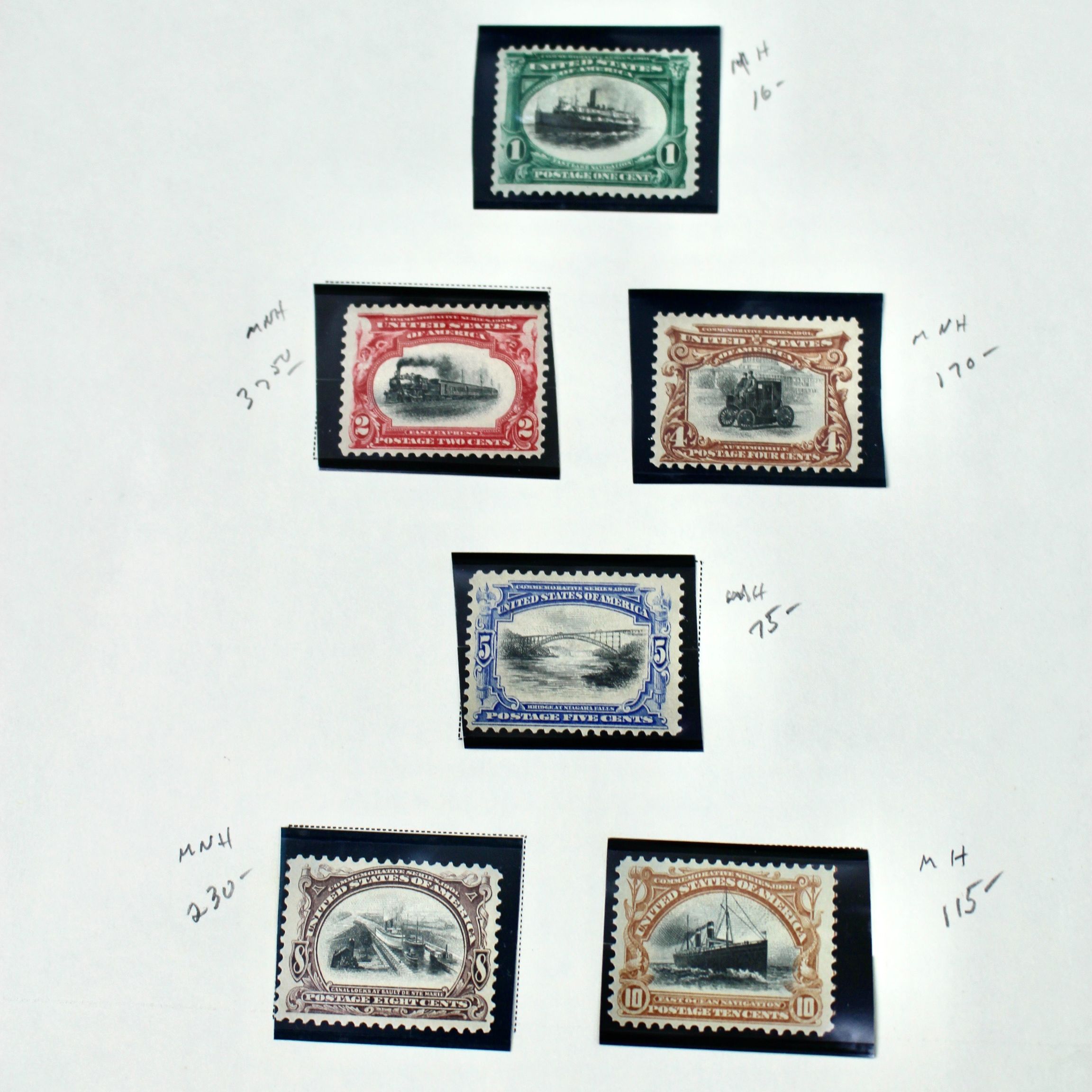 1901 Pan American Exposition Mint and MNH Postage Stamps
