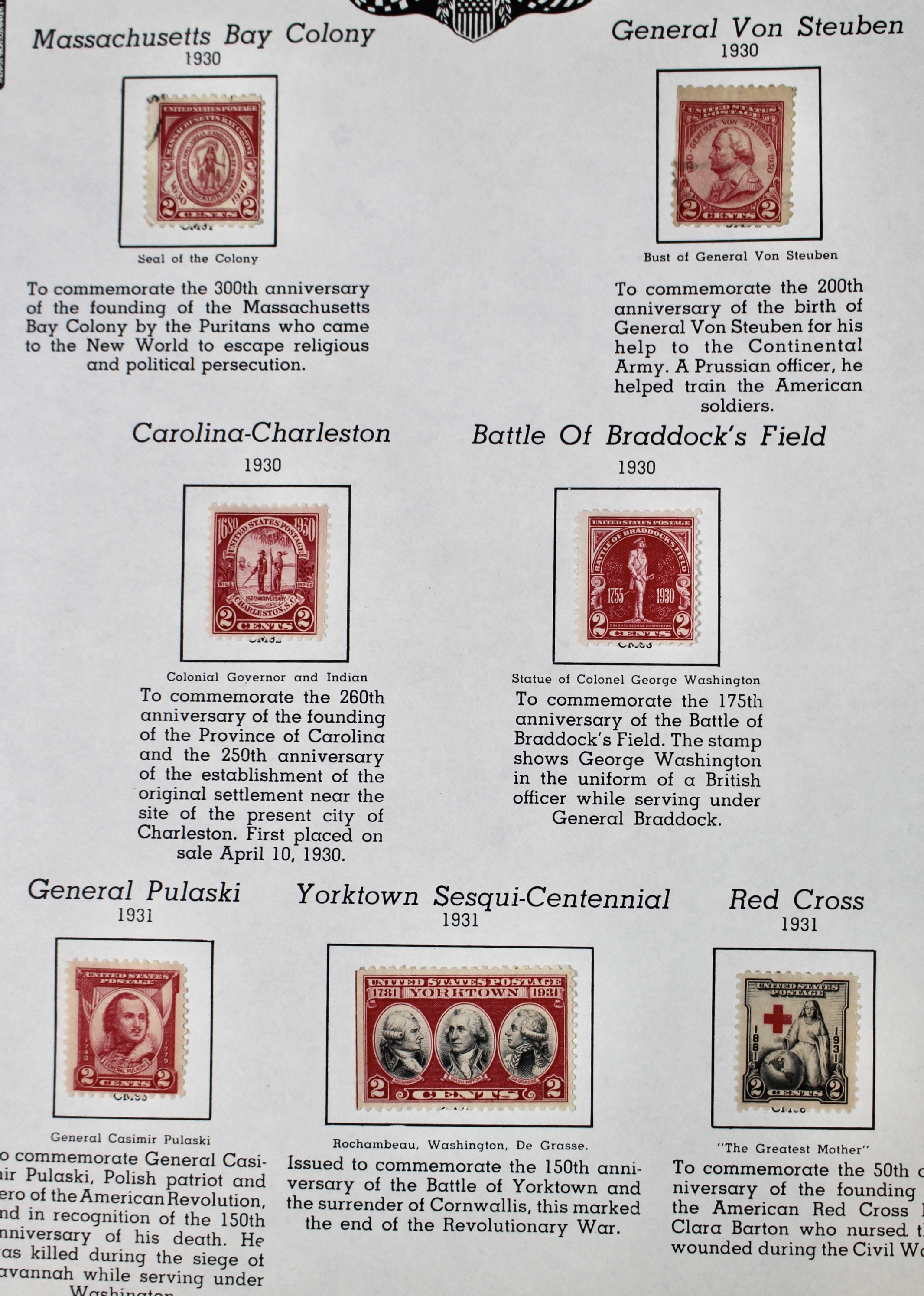 U.S. Postage Stamp Collection, 1929 to 1986