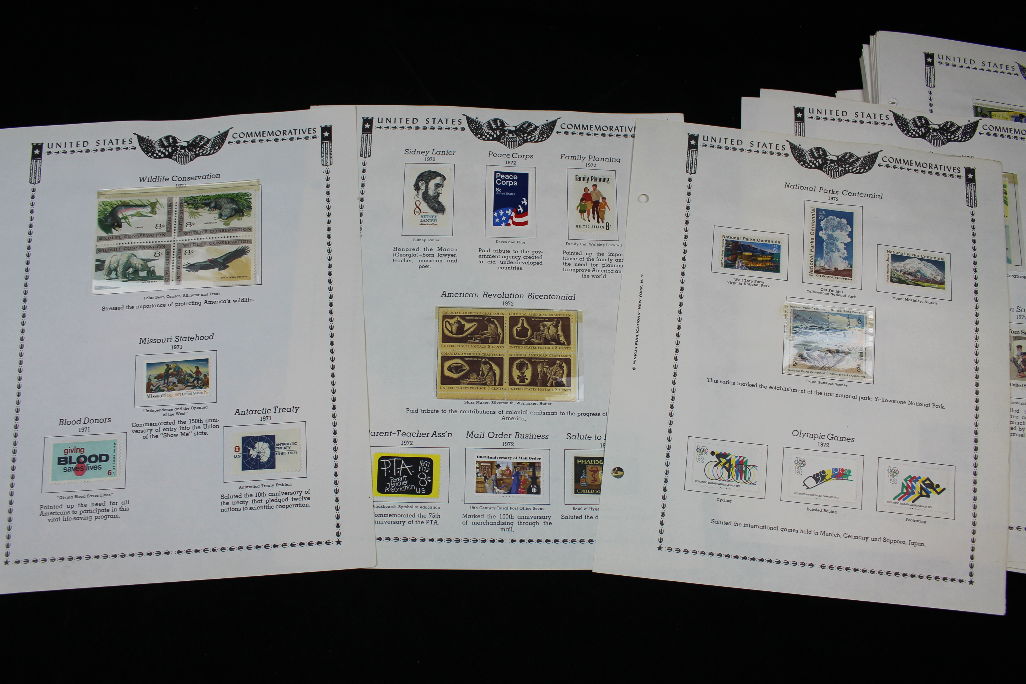 U.S. Postage Stamp Collection, 1929 to 1986