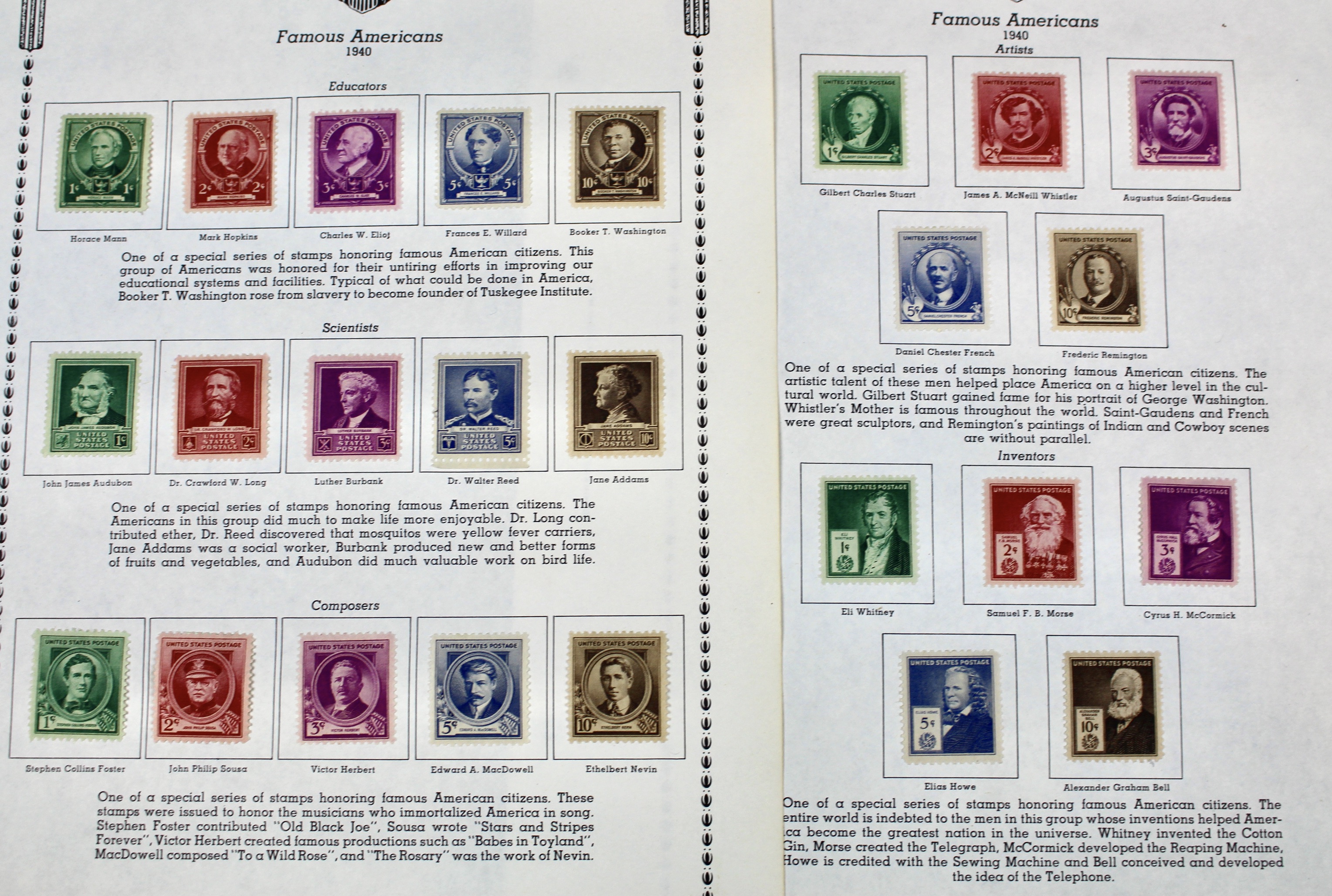 U.S. Postage Stamp Collection, 1929 to 1986
