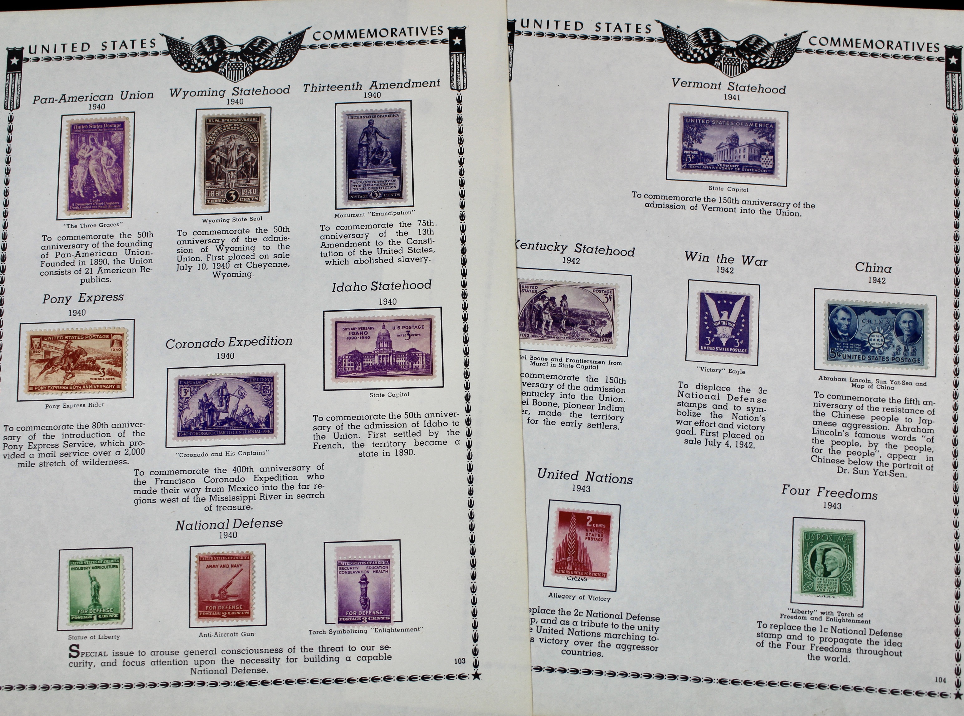 U.S. Postage Stamp Collection, 1929 to 1986