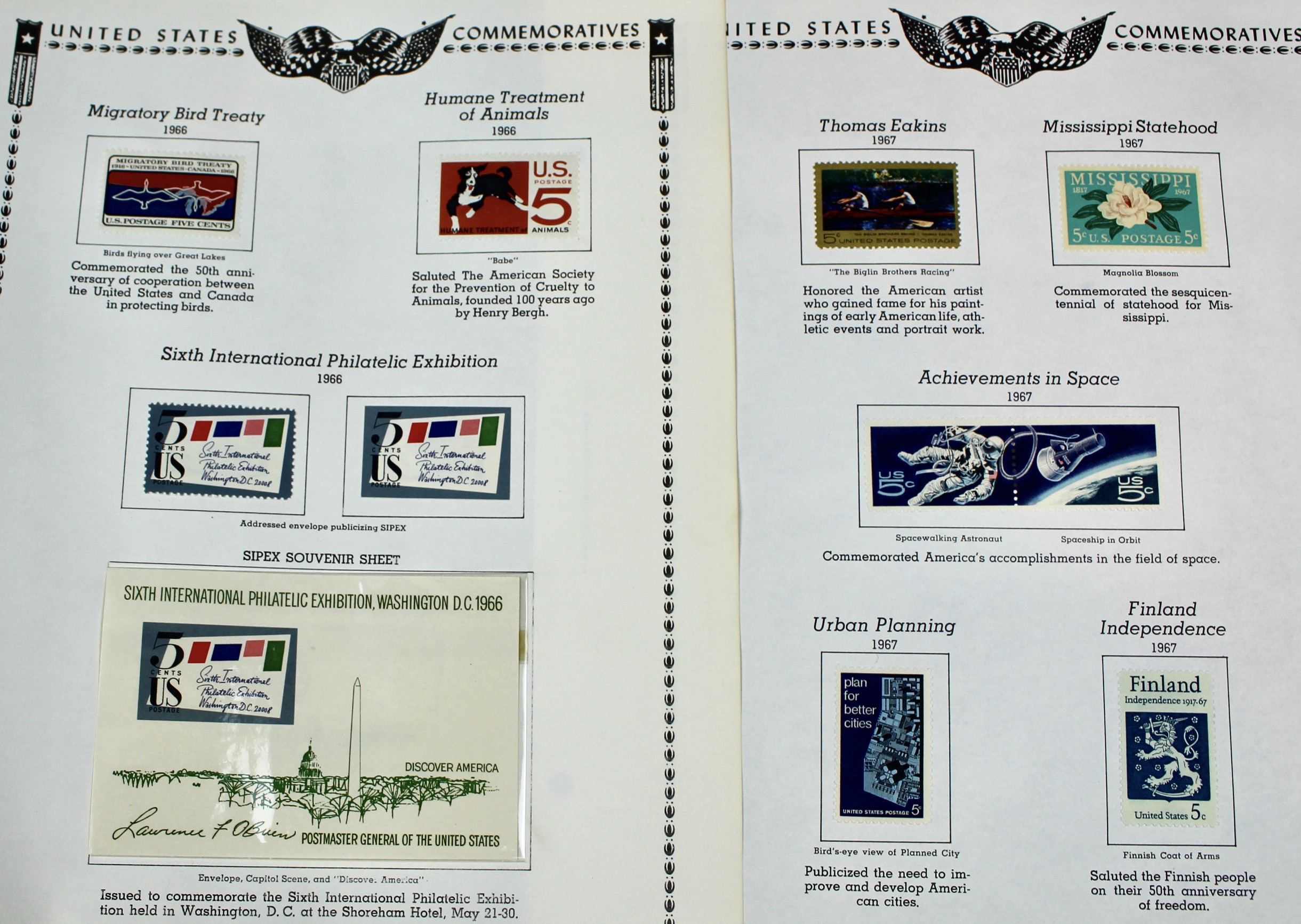 U.S. Postage Stamp Collection, 1929 to 1986