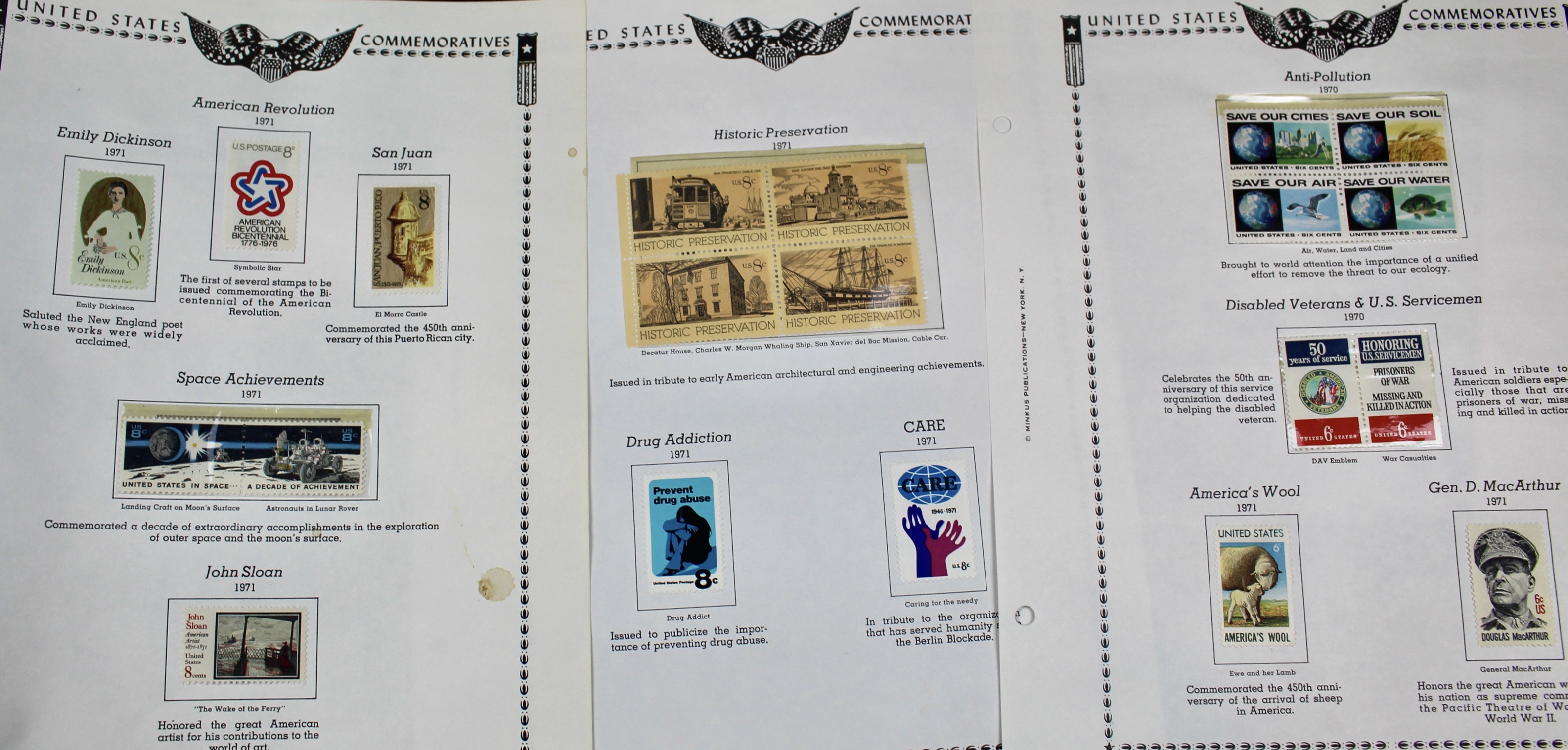 U.S. Postage Stamp Collection, 1929 to 1986