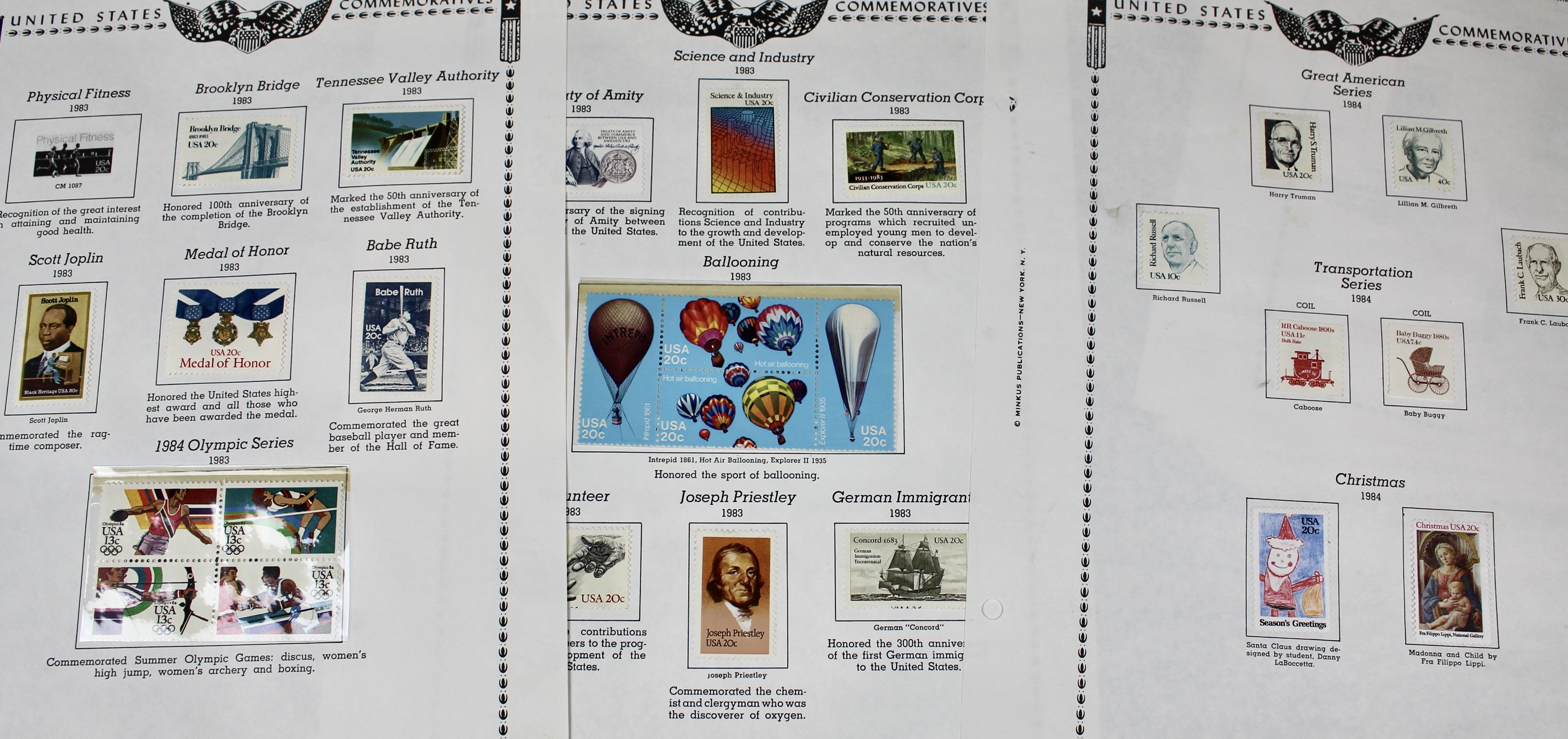 U.S. Postage Stamp Collection, 1929 to 1986