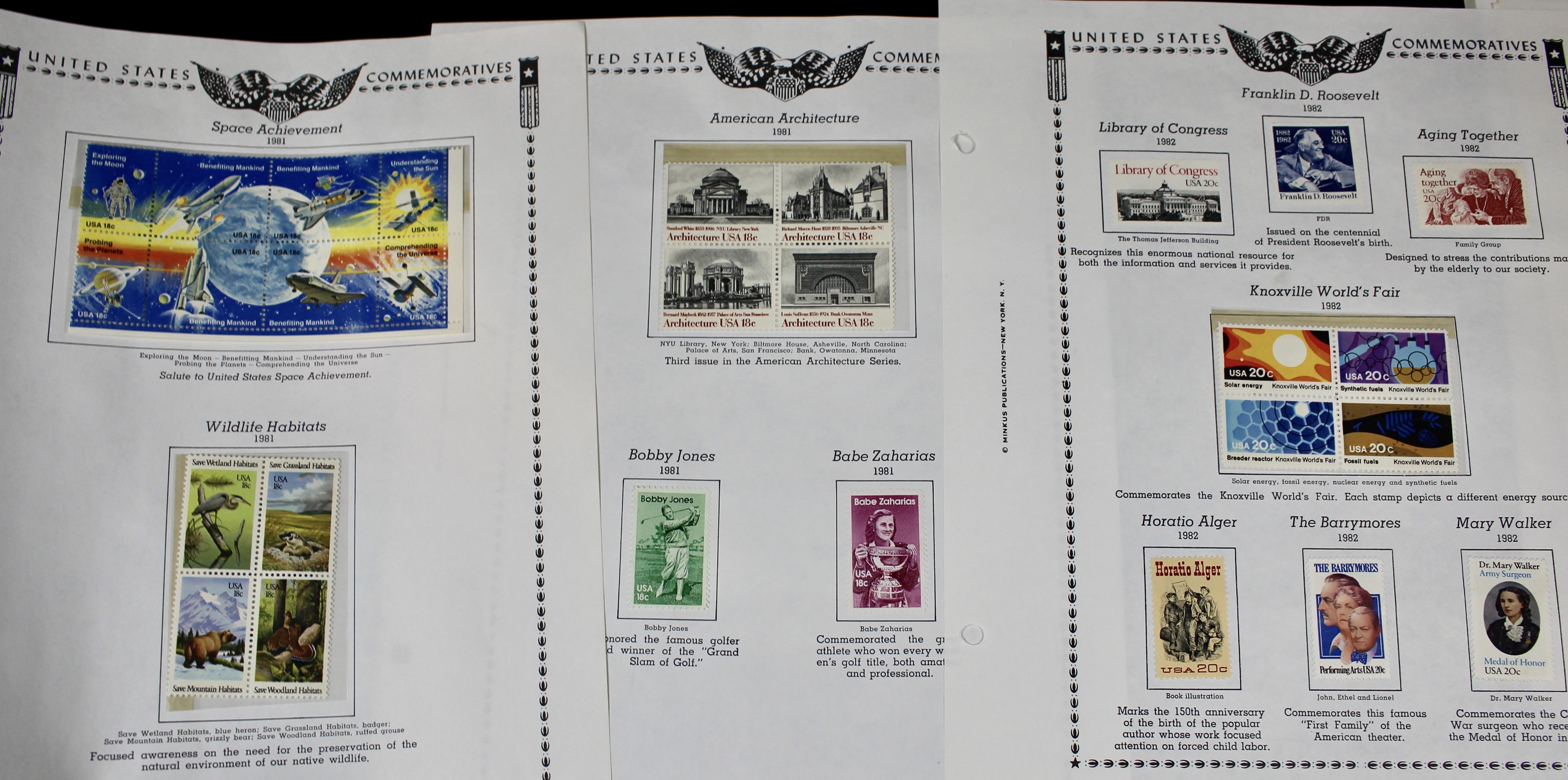 U.S. Postage Stamp Collection, 1929 to 1986