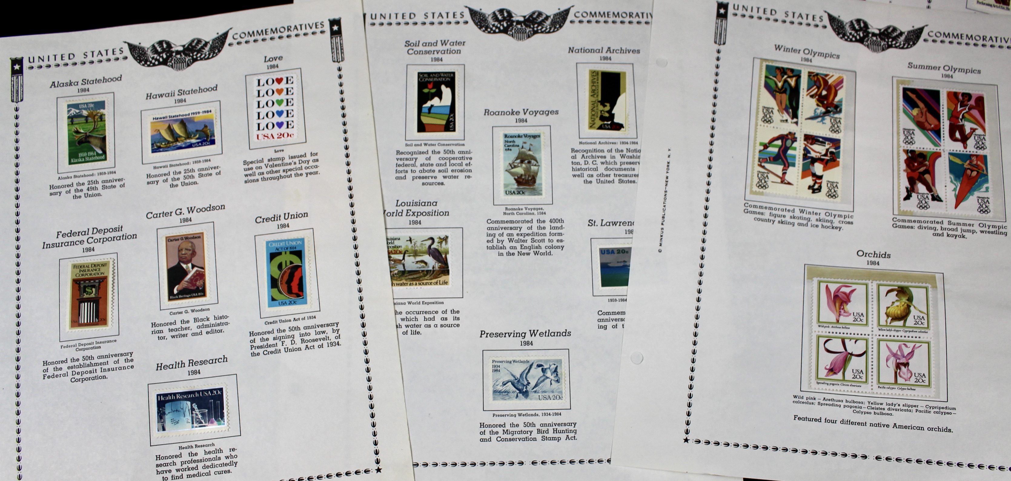 U.S. Postage Stamp Collection, 1929 to 1986