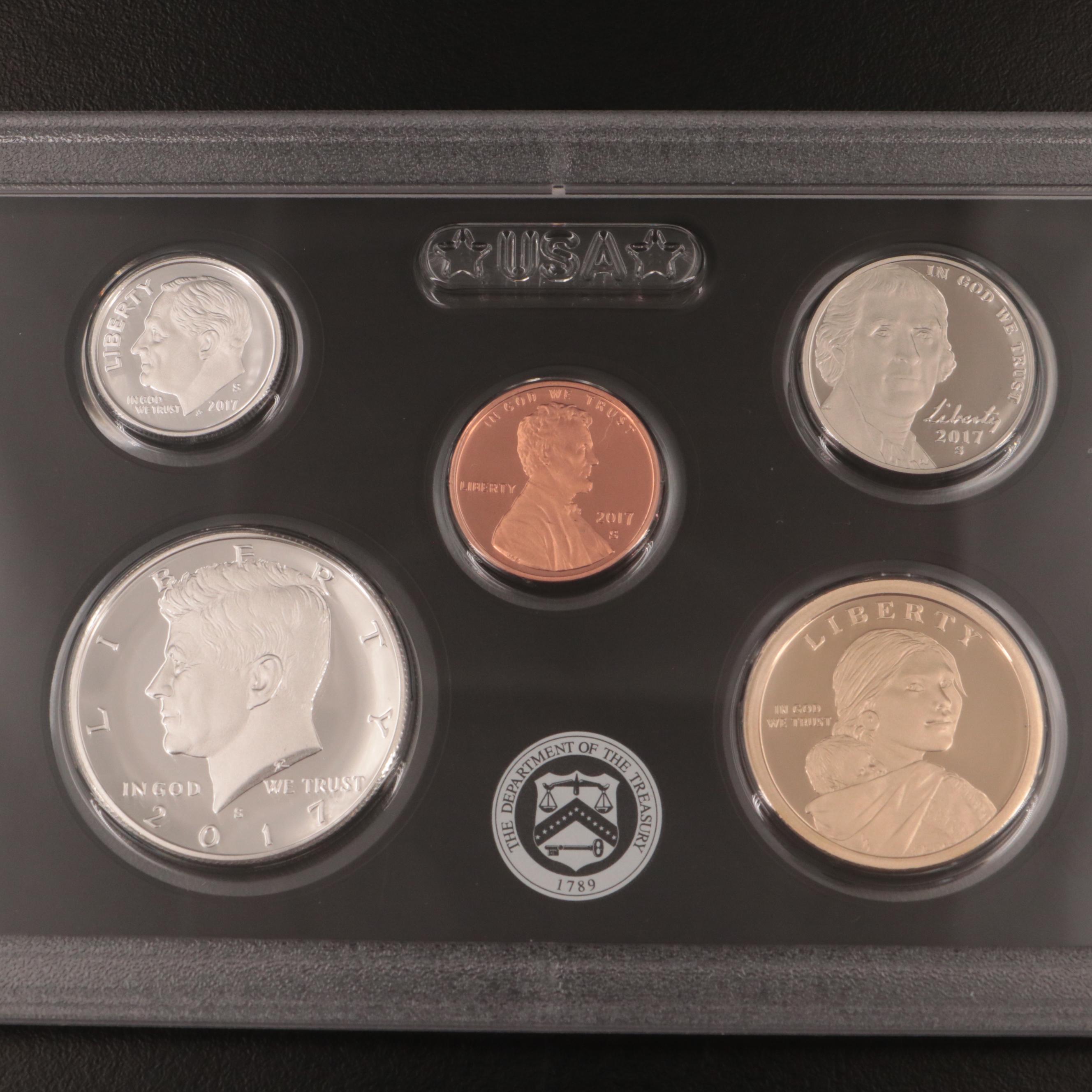 Three U.S. Silver Proof Sets, 2016–2018