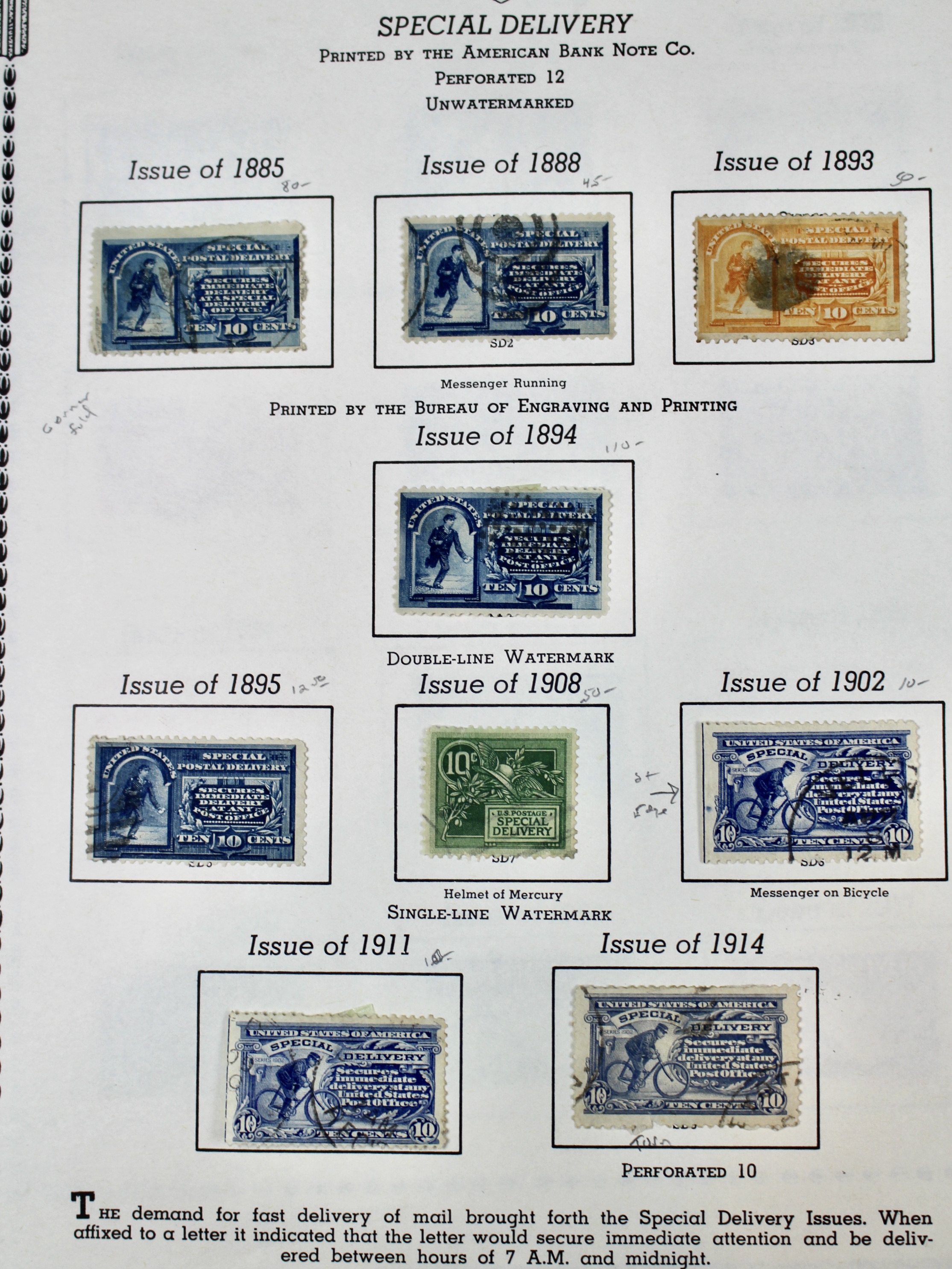"Back of the Book" U.S. Postage Stamp Collection