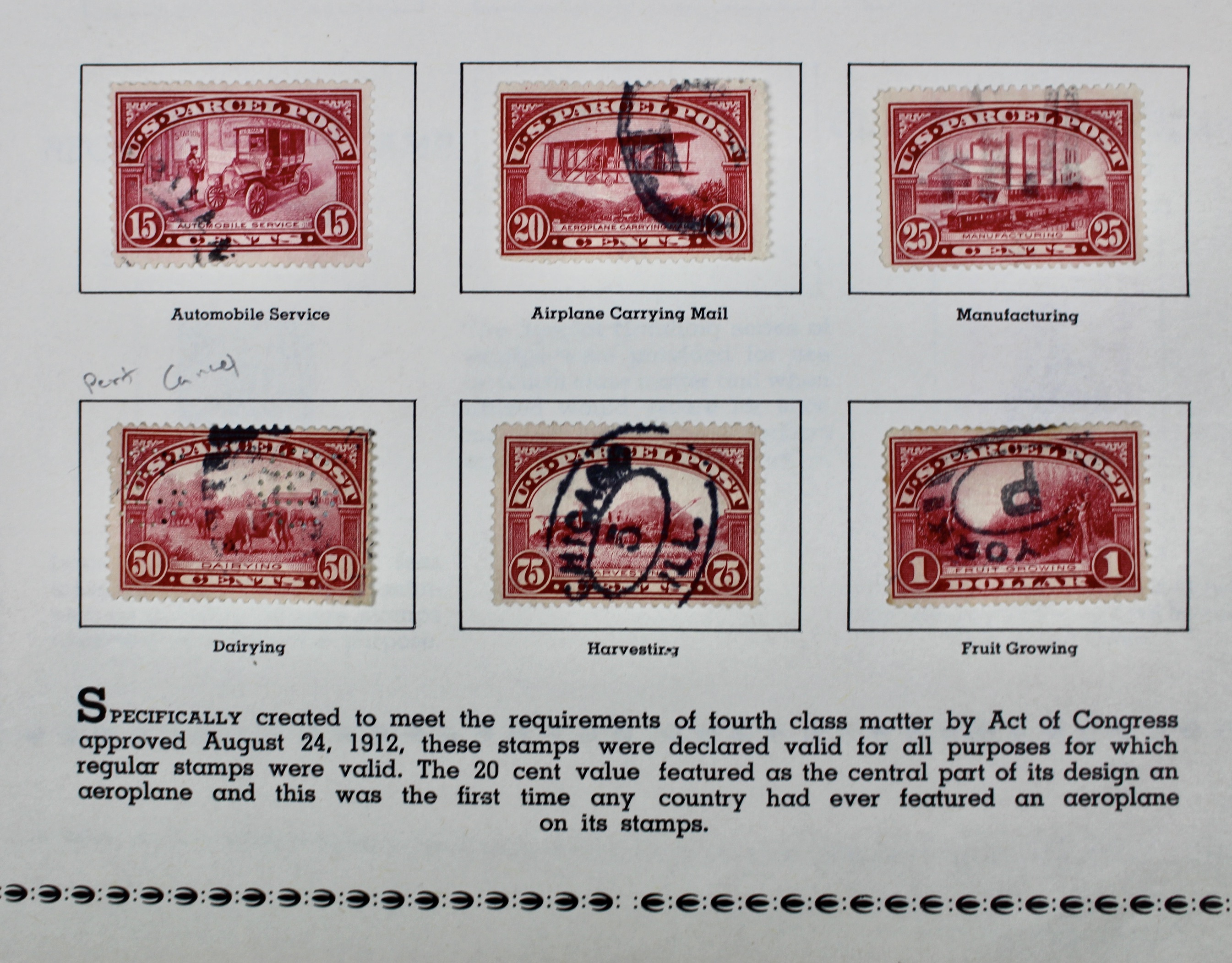 "Back of the Book" U.S. Postage Stamp Collection