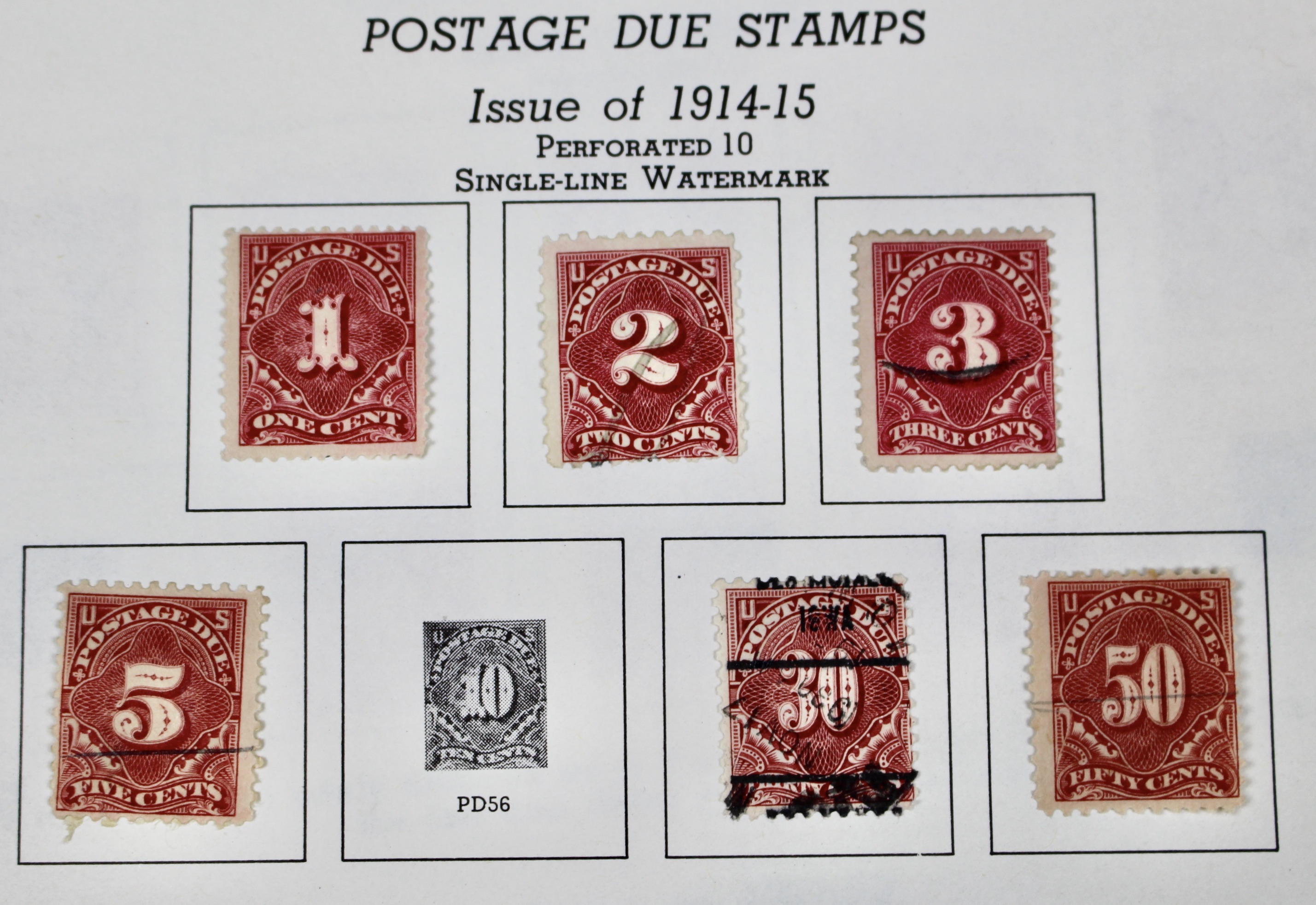 "Back of the Book" U.S. Postage Stamp Collection