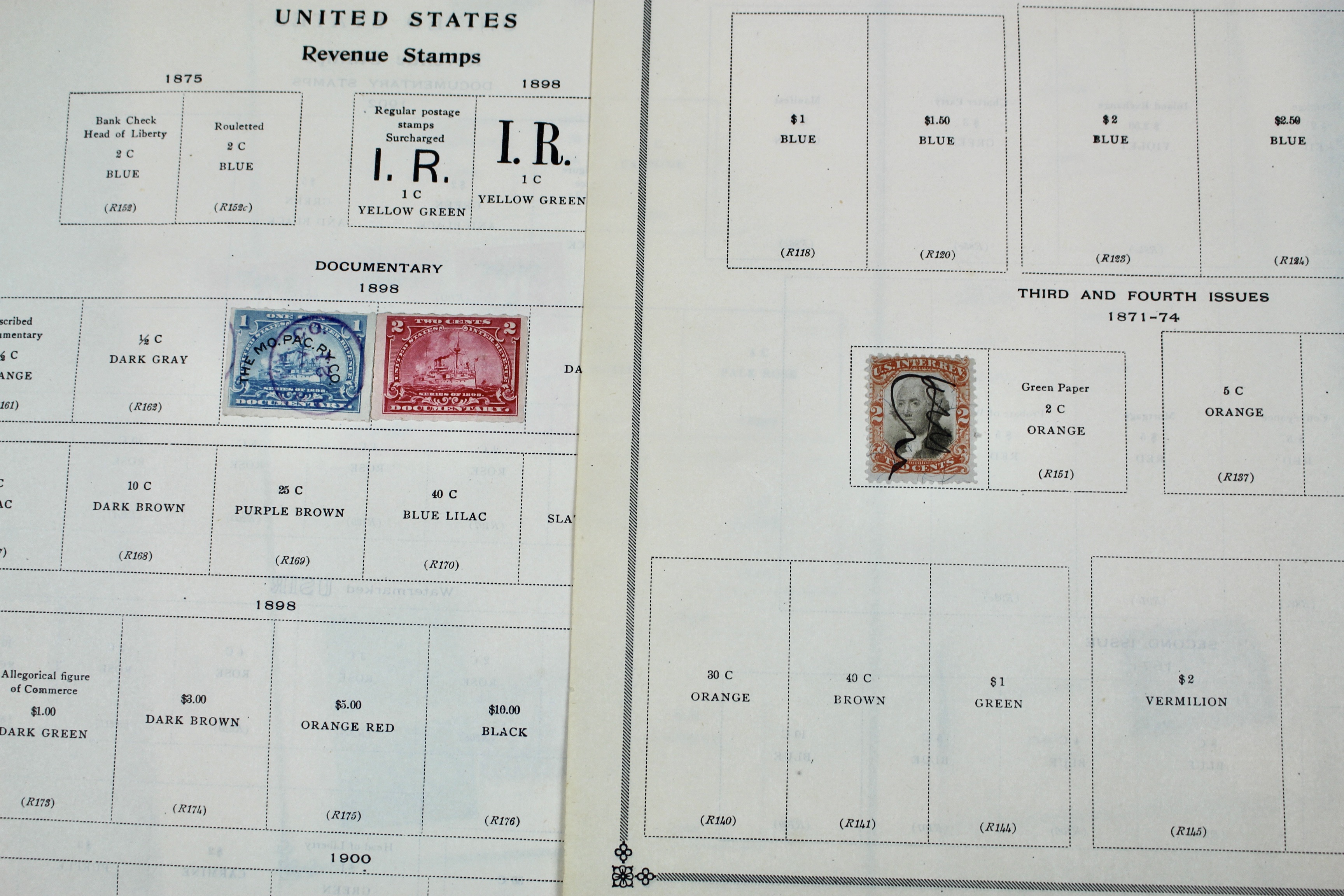 "Back of the Book" U.S. Postage Stamp Collection