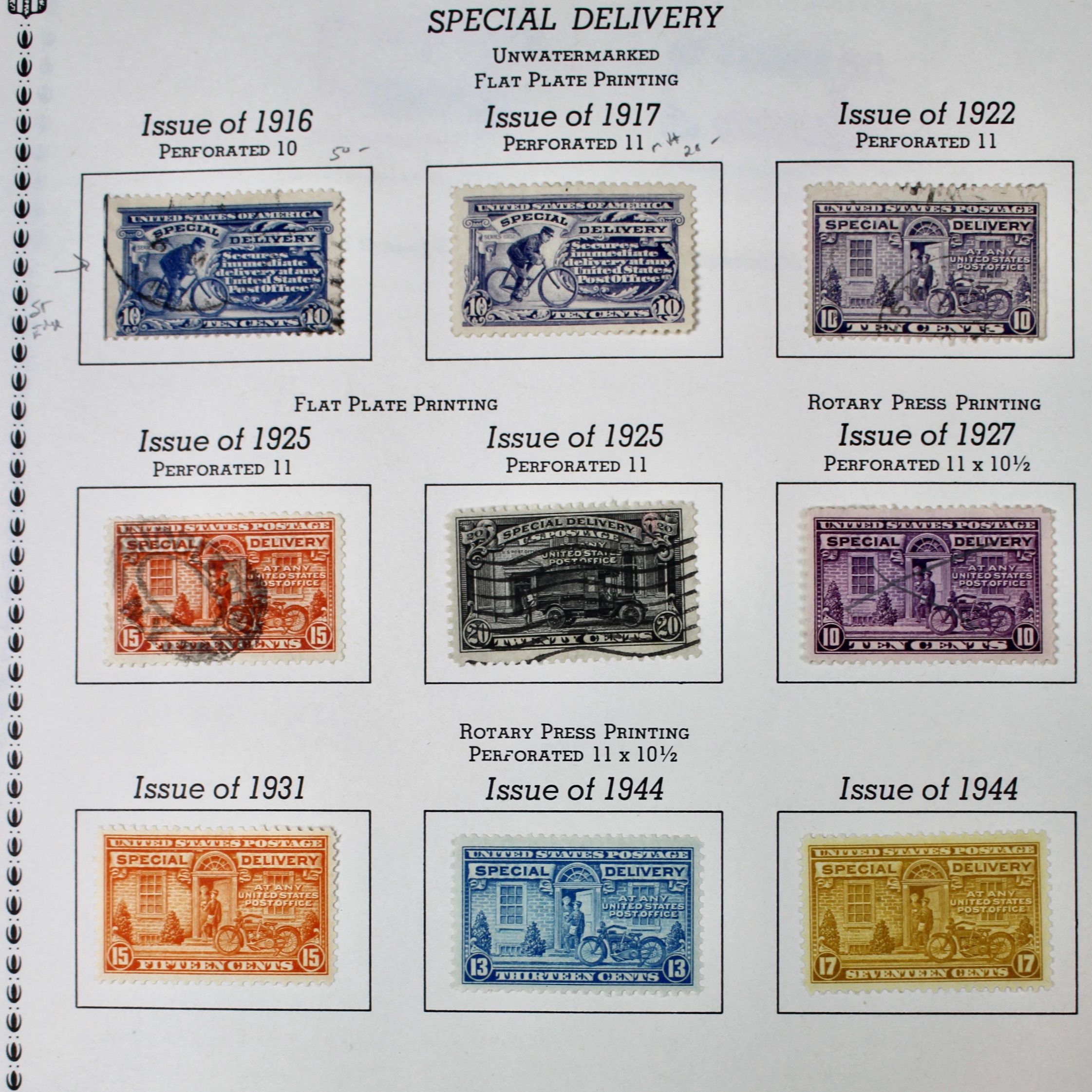 "Back of the Book" U.S. Postage Stamp Collection