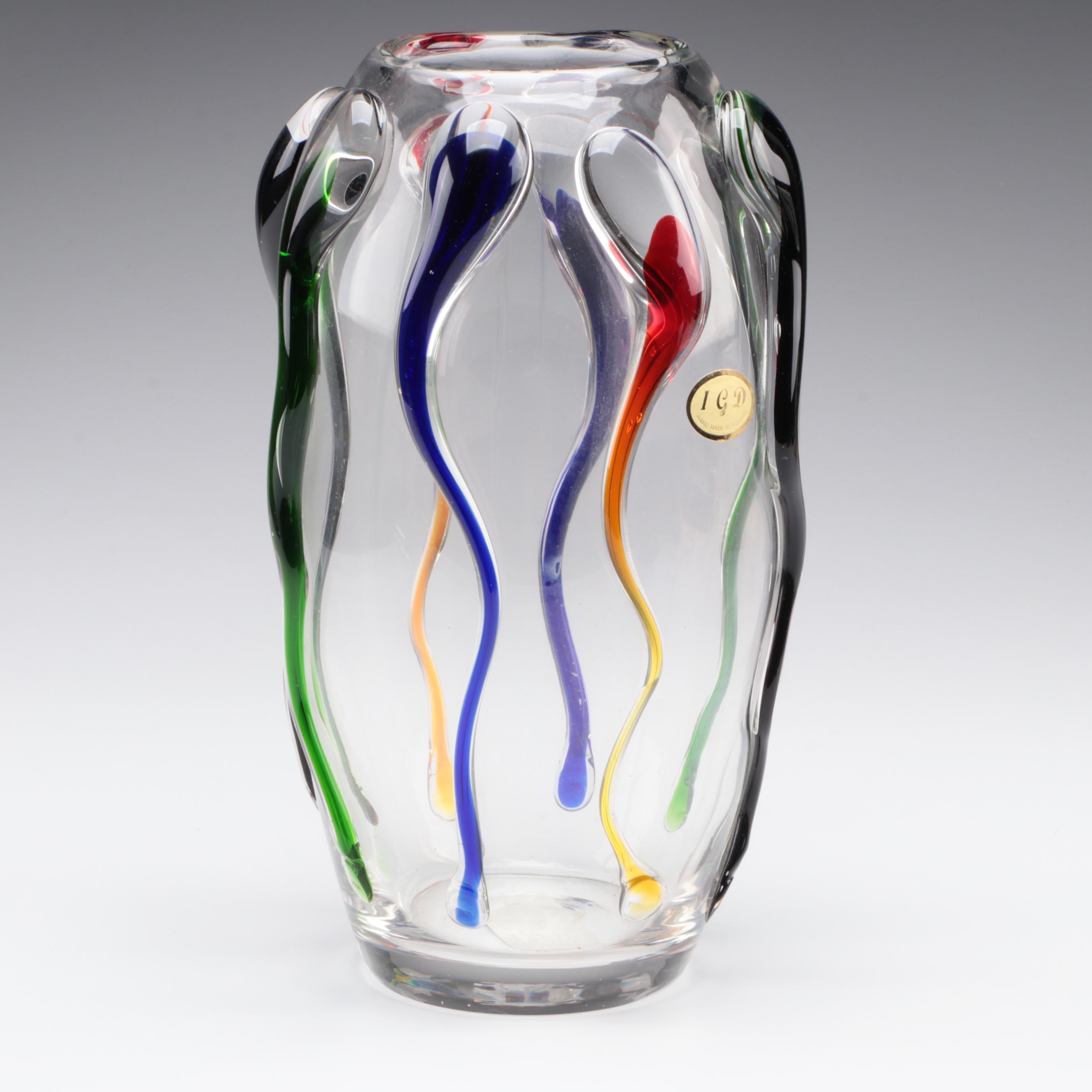 IGD Polish Blown Glass Vase