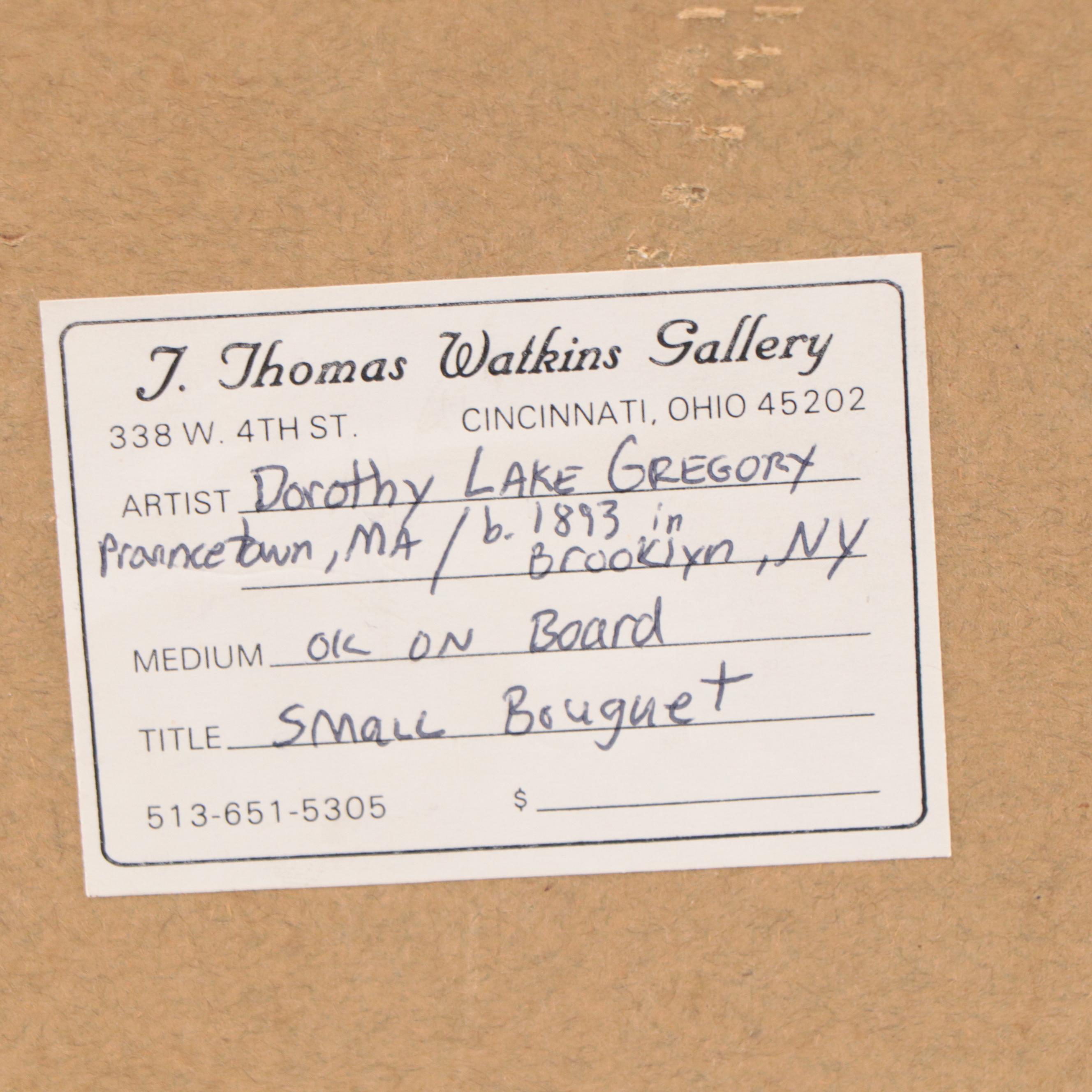 Dorothy Lake Gregory Still Life Oil Painting "Small Bouquet"