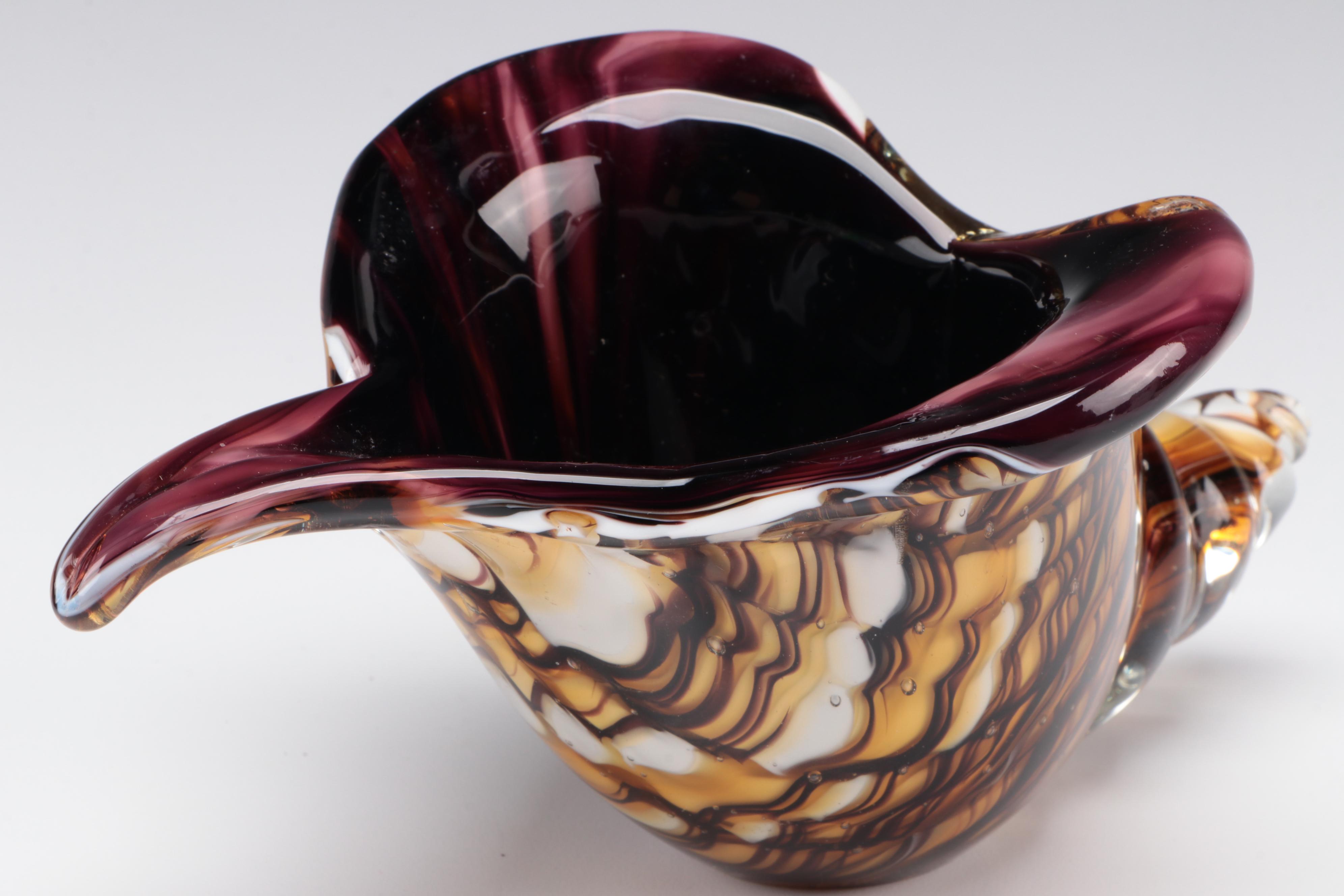 Art Glass Shell Figurine and Sculpture