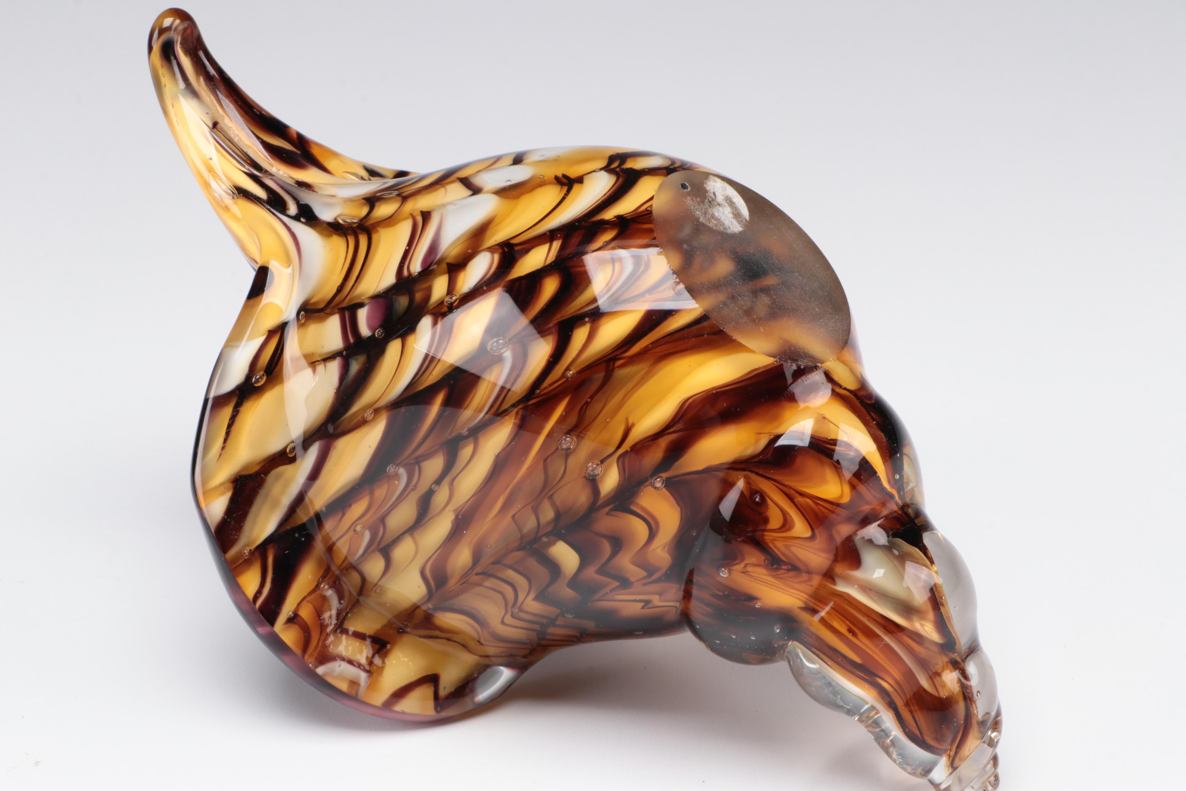 Art Glass Shell Figurine and Sculpture